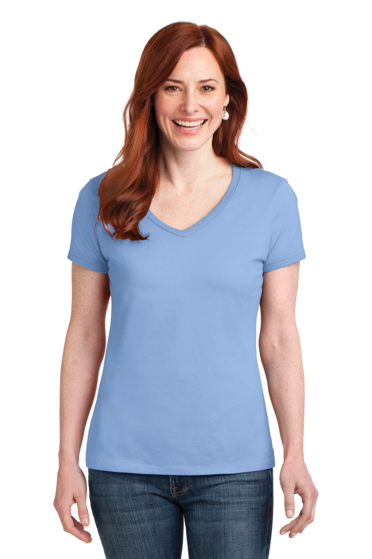 Hanes® Ladies Perfect-T Cotton V-Neck T-Shirt. S04V - DFW Impression