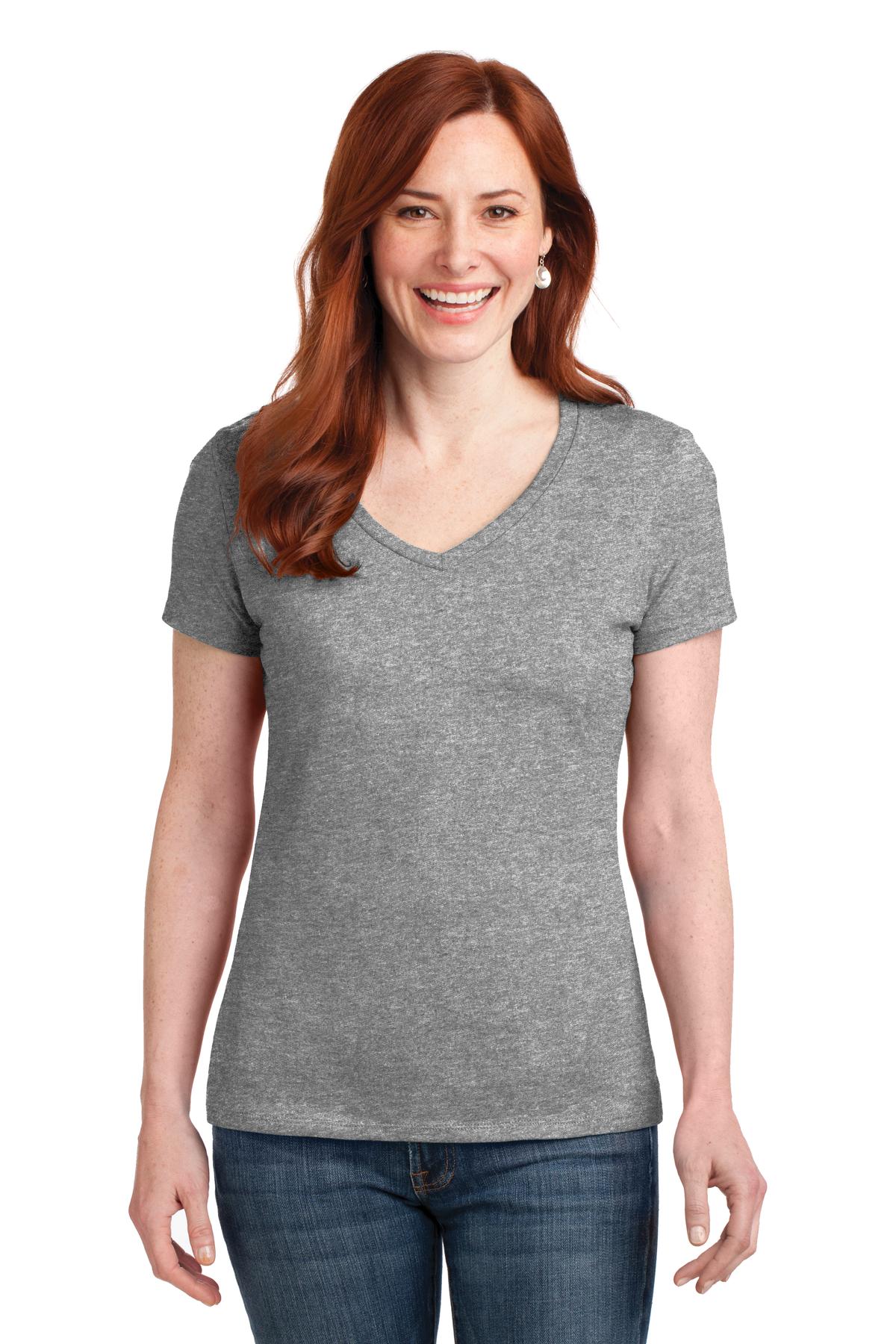 Hanes® Ladies Perfect-T Cotton V-Neck T-Shirt. S04V - DFW Impression