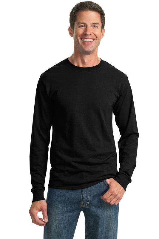 JERZEES® - Dri-Power® 50/50 Cotton/Poly Long Sleeve T-Shirt. 29LS [Black] - DFW Impression