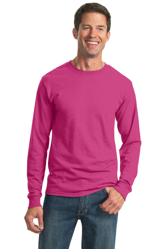 JERZEES® - Dri-Power® 50/50 Cotton/Poly Long Sleeve T-Shirt. 29LS [Cyber Pink] - DFW Impression