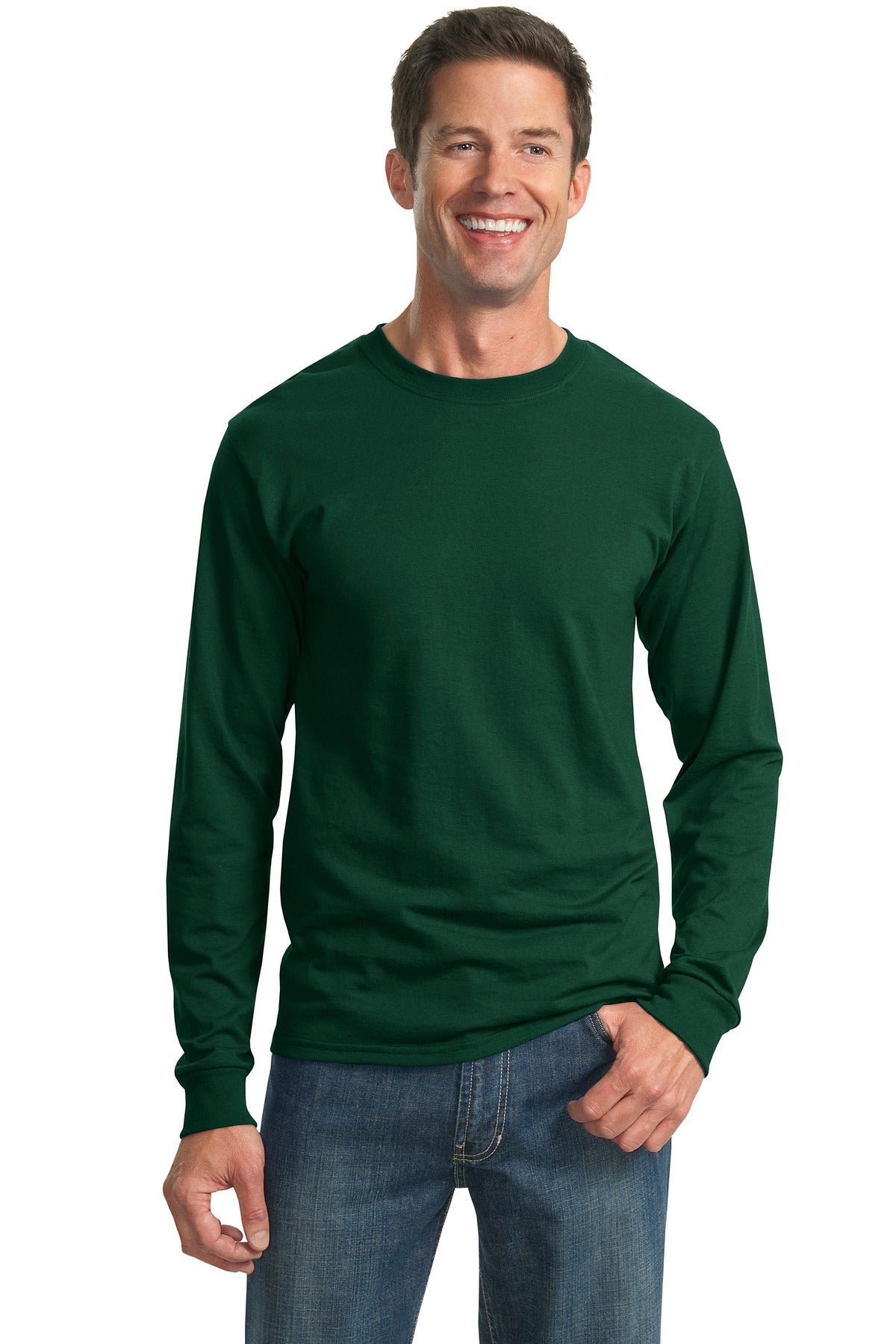 JERZEES® - Dri-Power® 50/50 Cotton/Poly Long Sleeve T-Shirt. 29LS [Forest Green] - DFW Impression