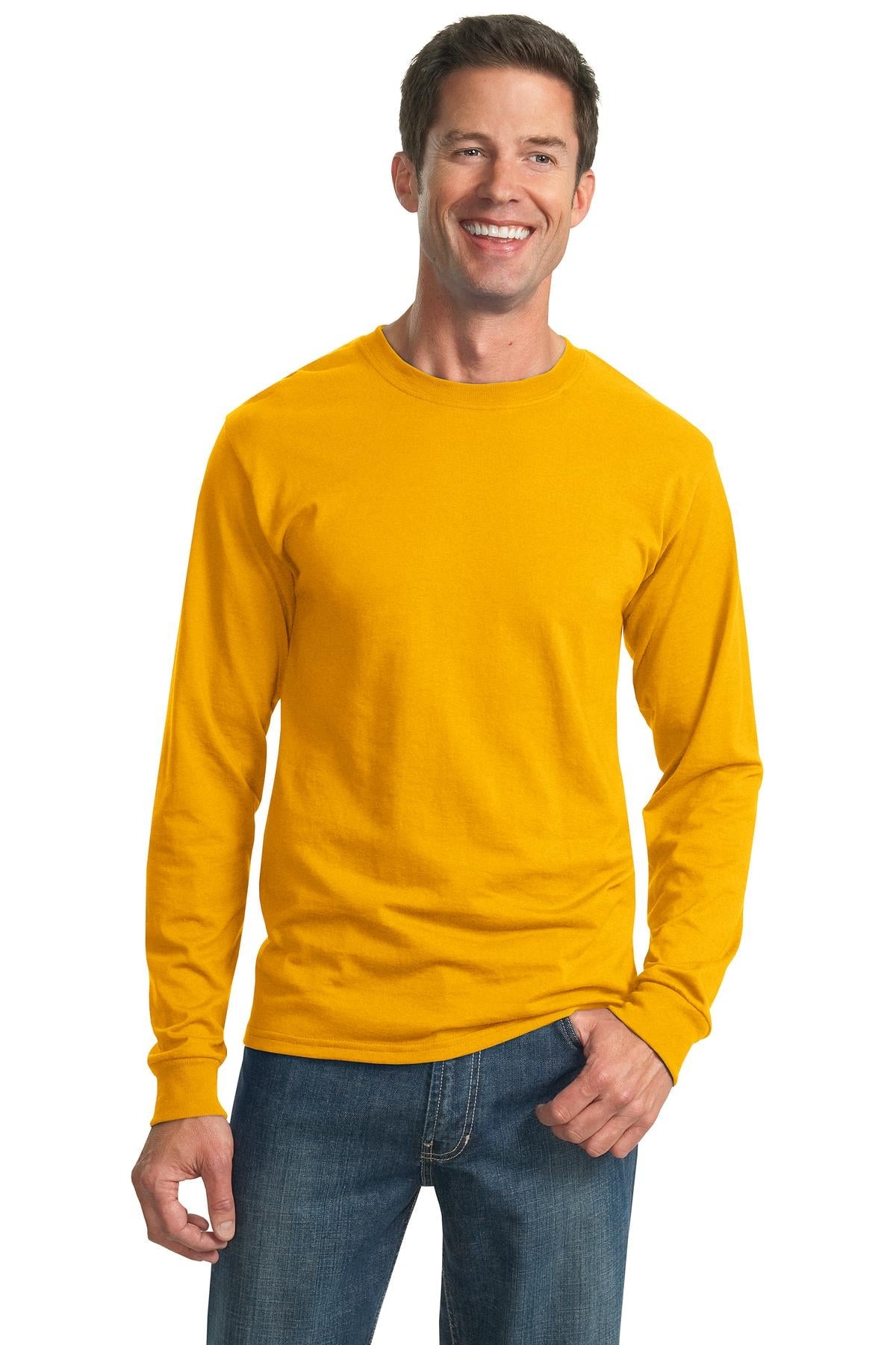 JERZEES® - Dri-Power® 50/50 Cotton/Poly Long Sleeve T-Shirt. 29LS [Gold] - DFW Impression