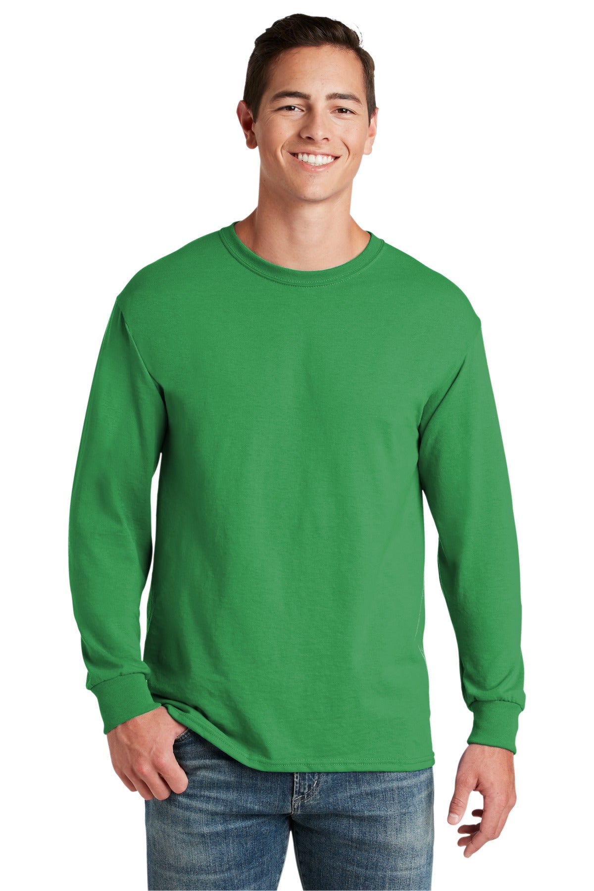 JERZEES® - Dri-Power® 50/50 Cotton/Poly Long Sleeve T-Shirt. 29LS [Kelly] - DFW Impression