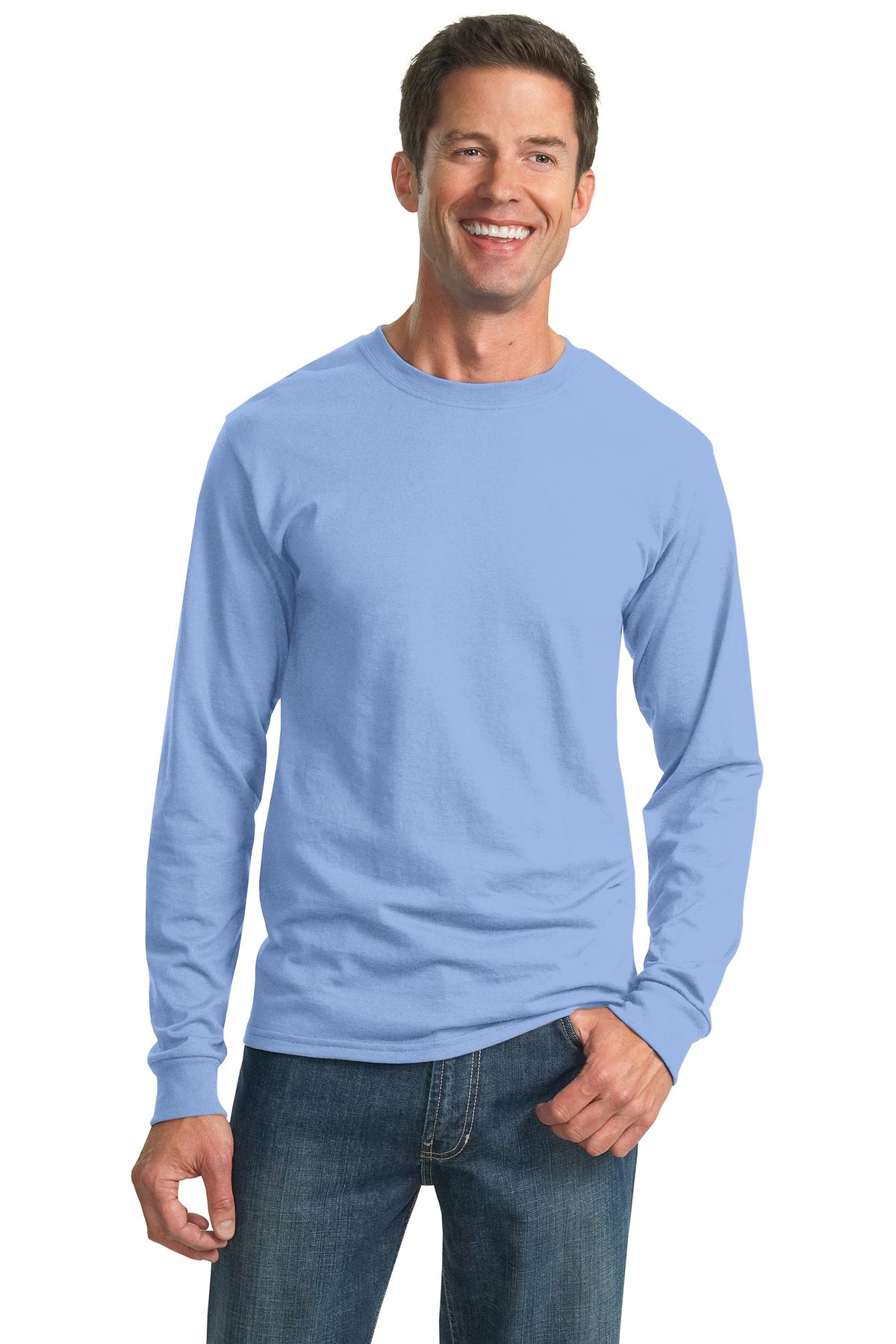 JERZEES® - Dri-Power® 50/50 Cotton/Poly Long Sleeve T-Shirt. 29LS [Light Blue] - DFW Impression