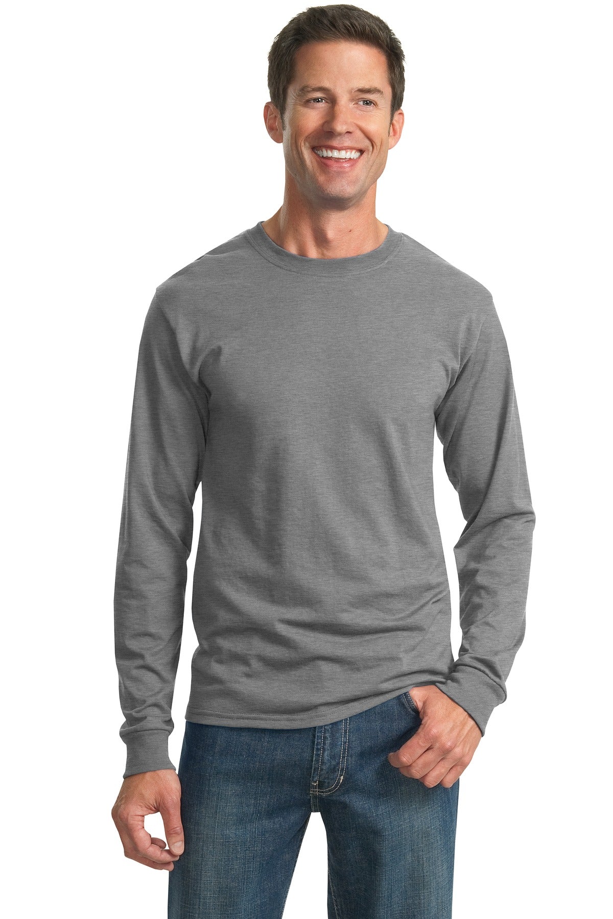 JERZEES® - Dri-Power® 50/50 Cotton/Poly Long Sleeve T-Shirt. 29LS [Oxford] - DFW Impression