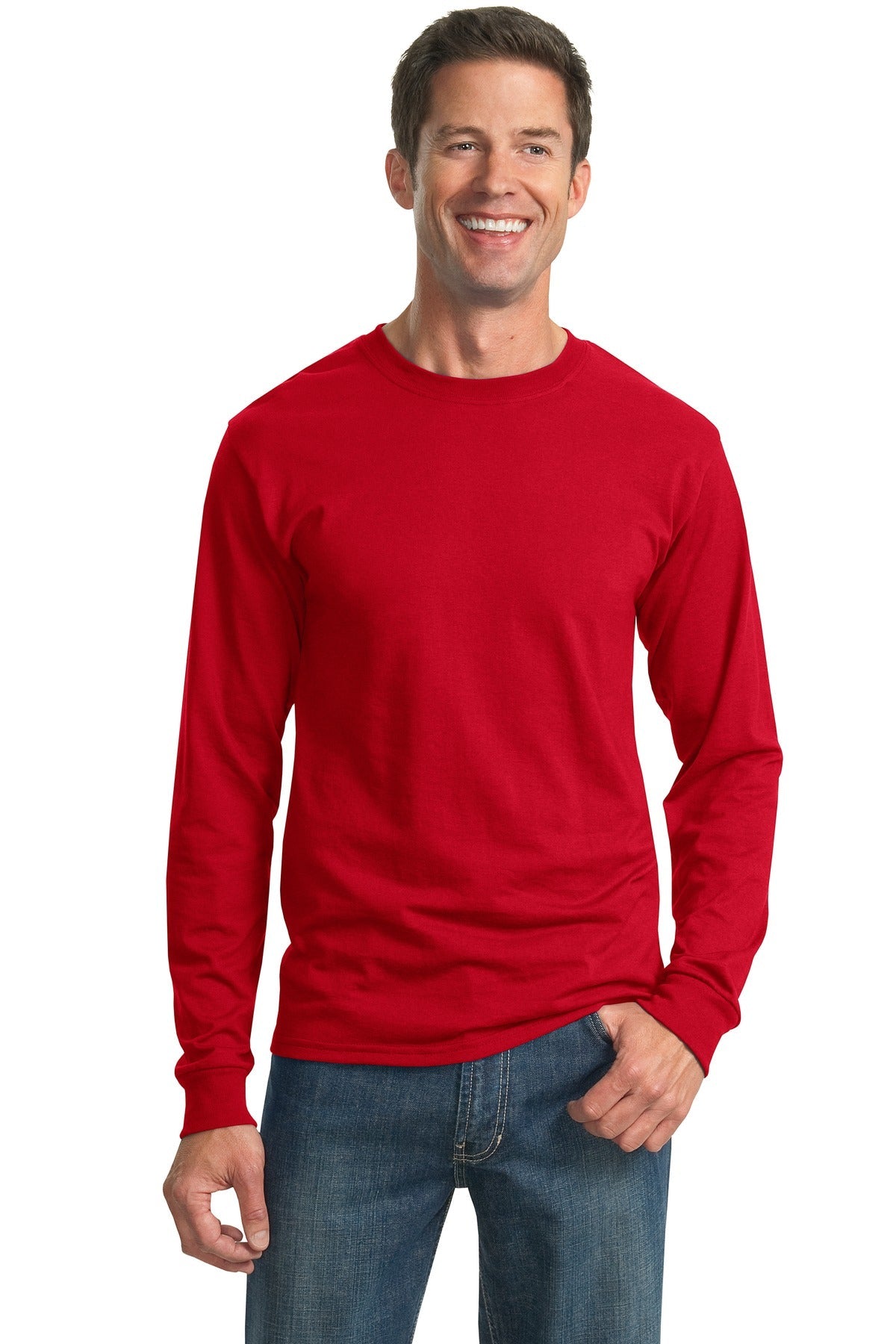 JERZEES® - Dri-Power® 50/50 Cotton/Poly Long Sleeve T-Shirt. 29LS [True Red] - DFW Impression