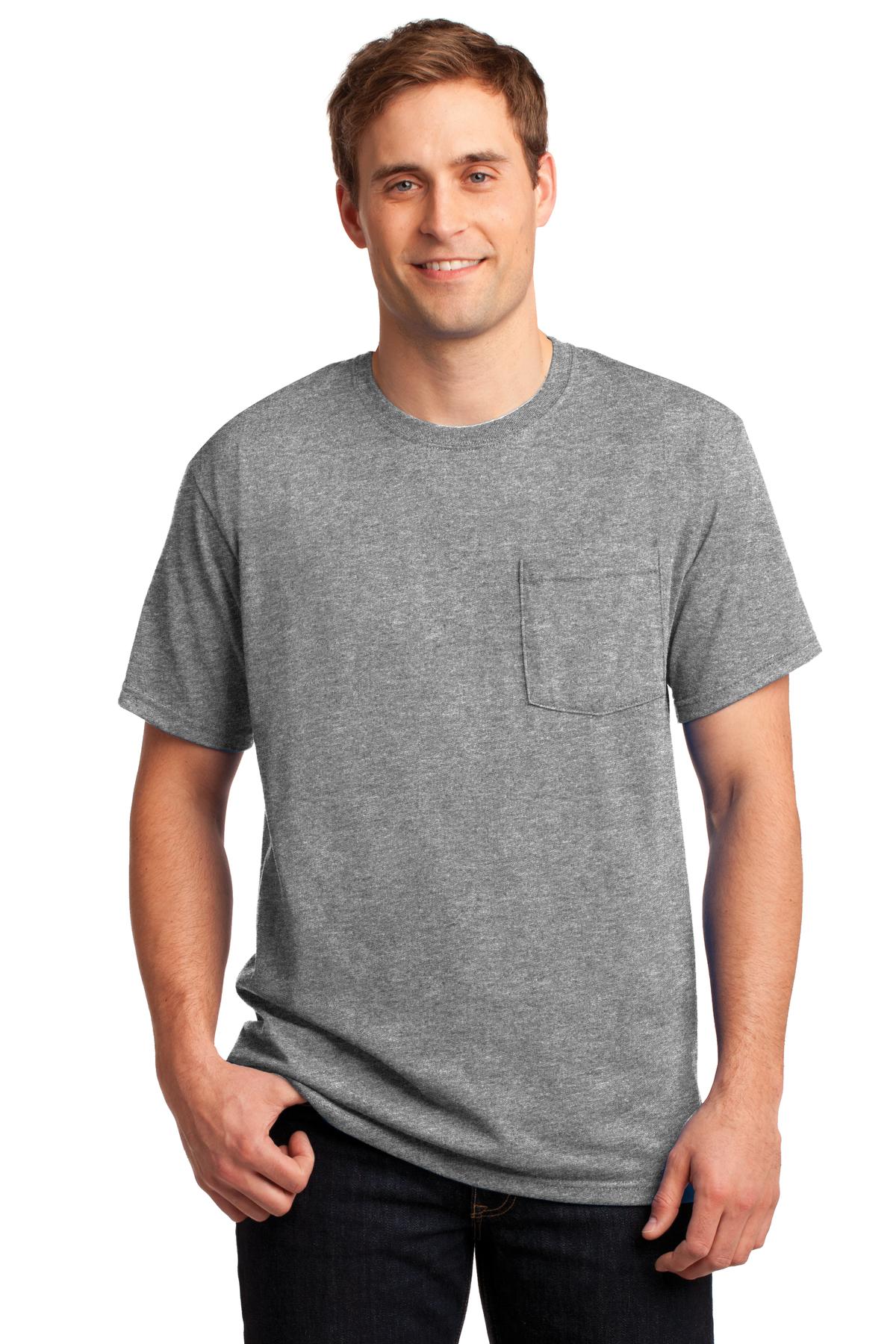 JERZEES® - Dri-Power® 50/50 Cotton/Poly Pocket T-Shirt. 29MP [Oxford] - DFW Impression