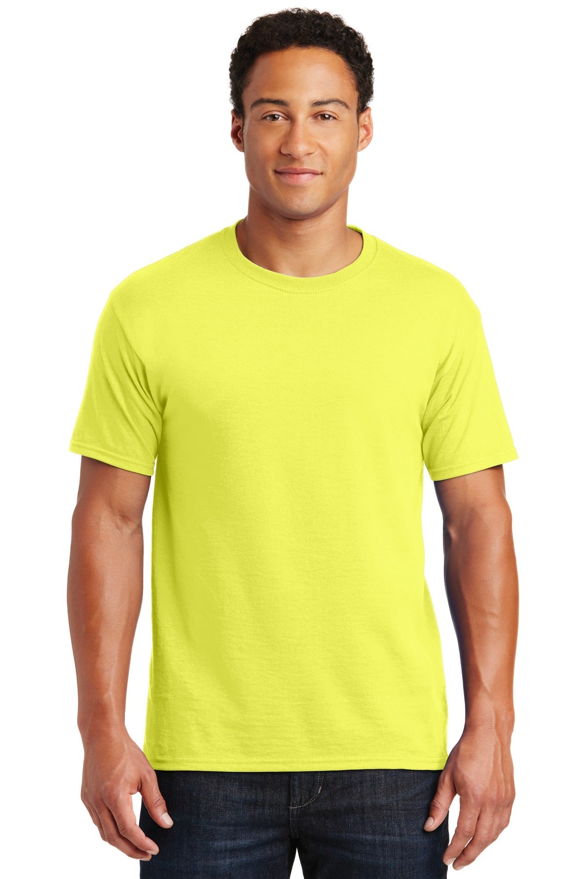 JERZEES® - Dri-Power® 50/50 Cotton/Poly T-Shirt. 29M [Neon Yellow] - DFW Impression