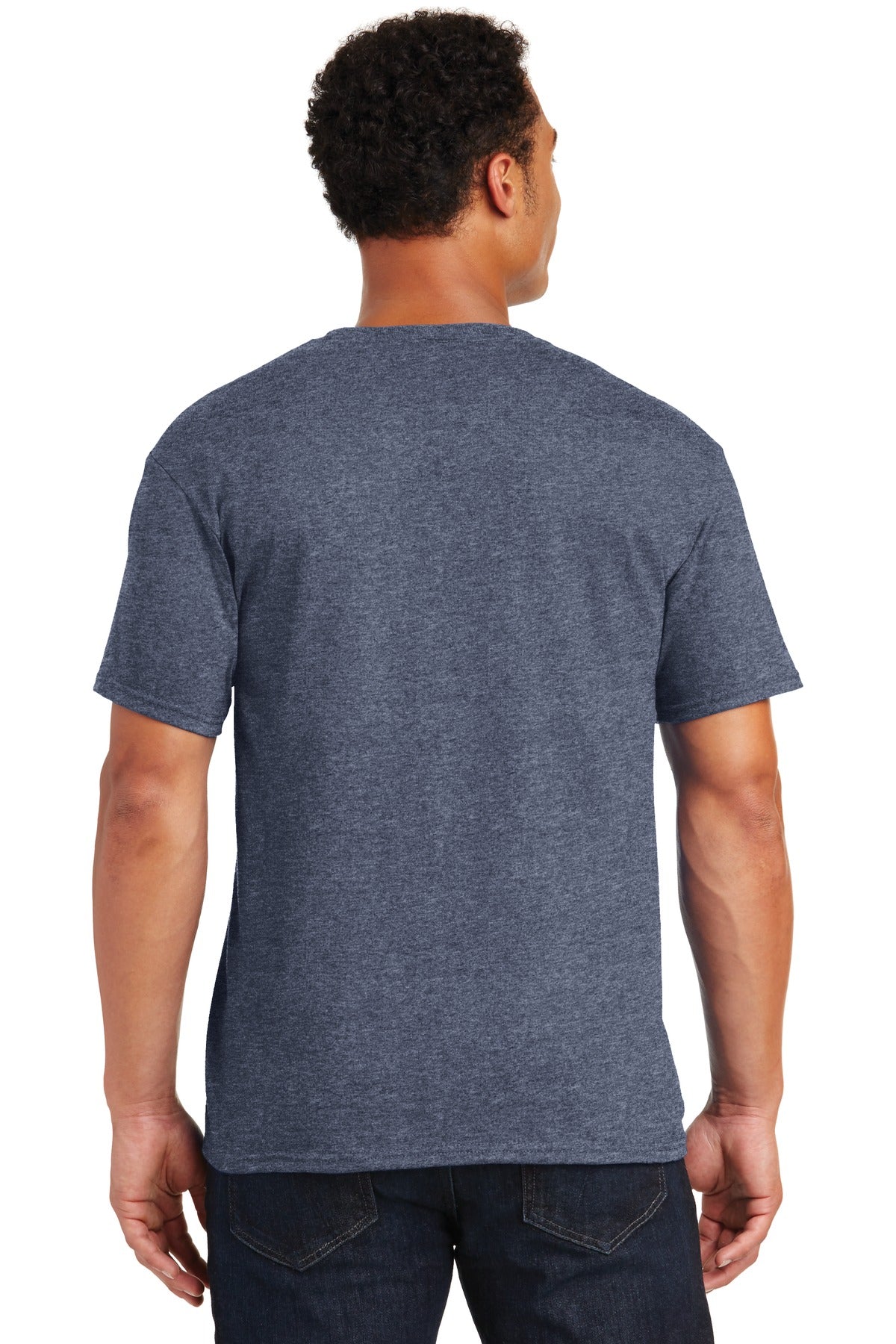 JERZEES® - Dri-Power® 50/50 Cotton/Poly T-Shirt. 29M [Vintage Heather Navy] - DFW Impression