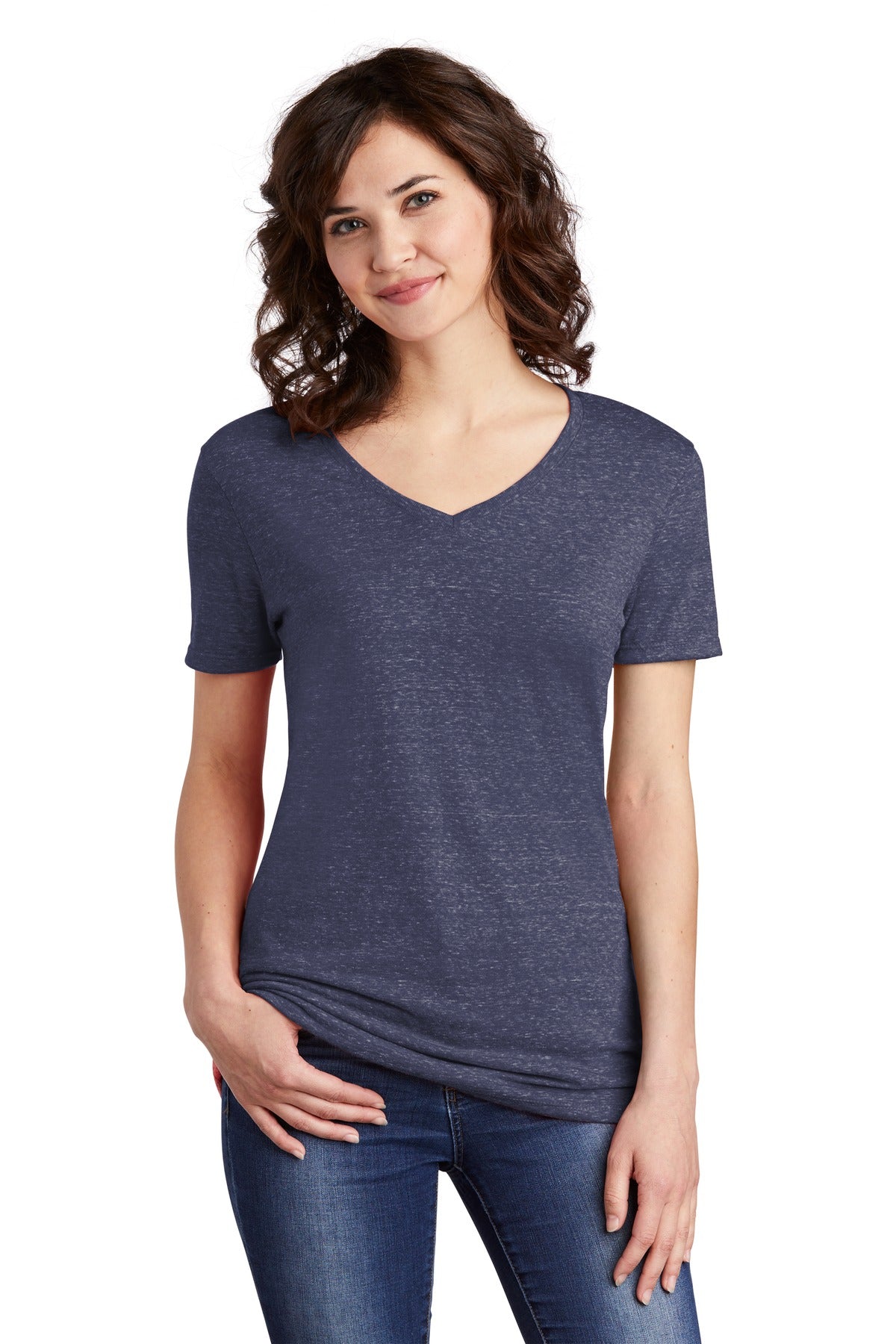 JERZEES ® Ladies Snow Heather Jersey V-Neck T-Shirt 88WV - DFW Impression