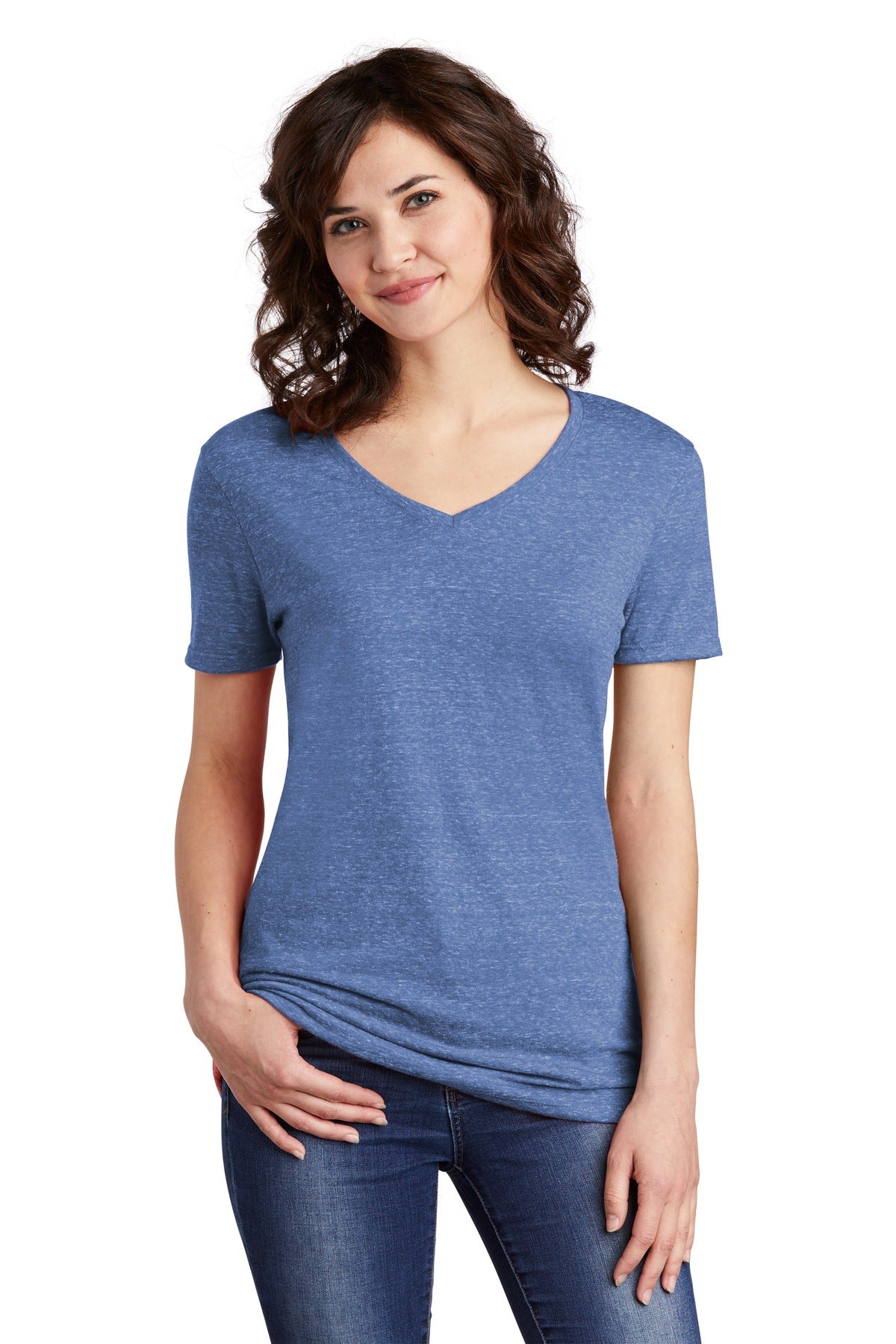 JERZEES ® Ladies Snow Heather Jersey V-Neck T-Shirt 88WV - DFW Impression