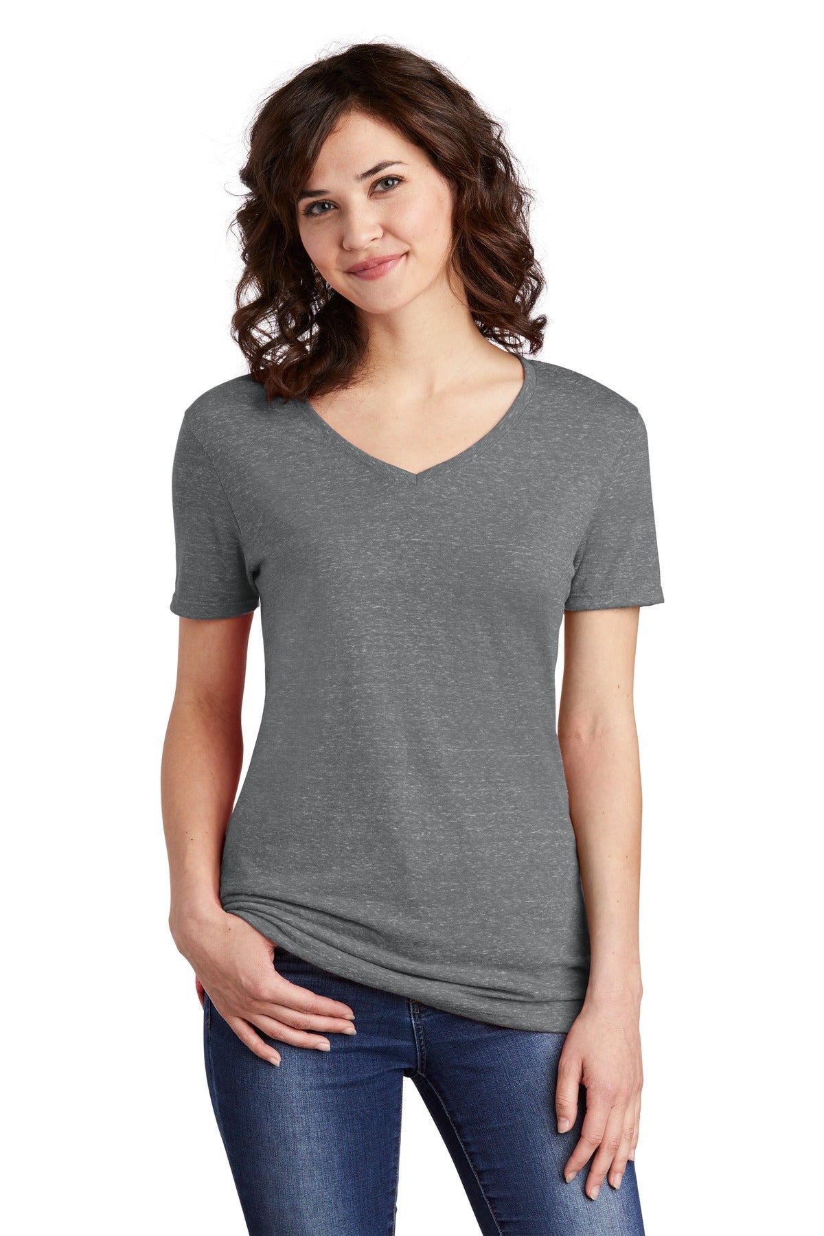 JERZEES ® Ladies Snow Heather Jersey V-Neck T-Shirt 88WV - DFW Impression