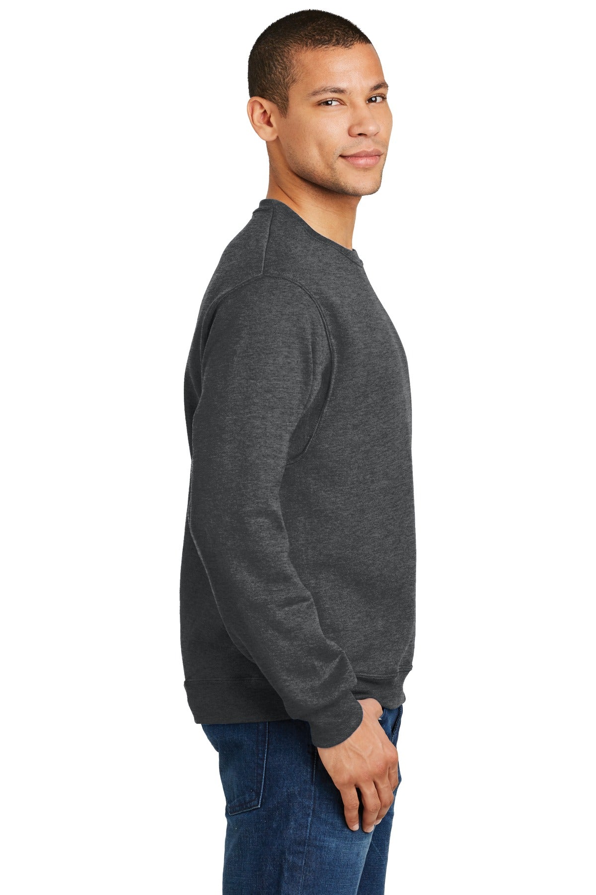 JERZEES® - NuBlend® Crewneck Sweatshirt. 562M [Black Heather] - DFW Impression