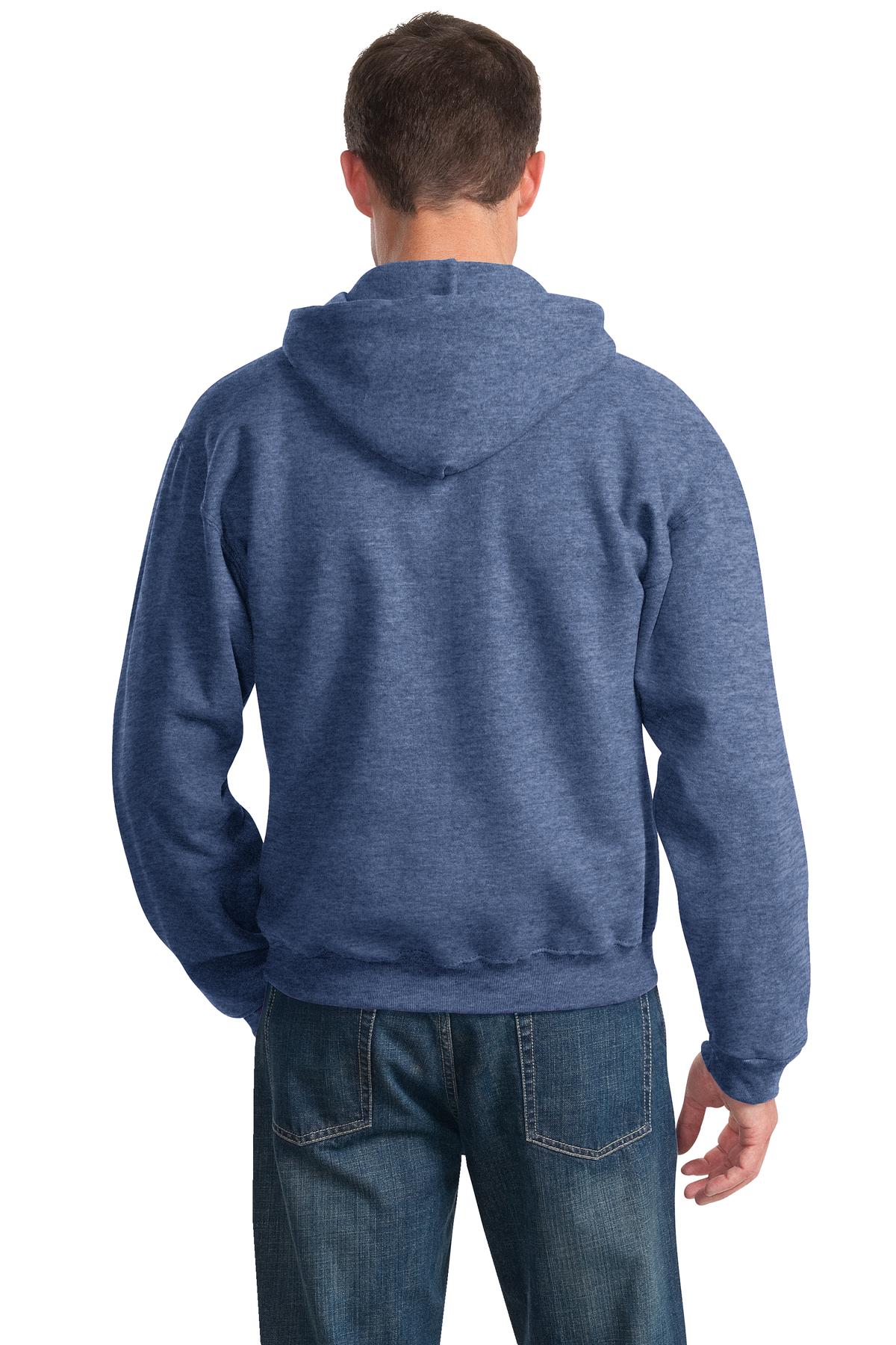 JERZEES NuBlend Pullover Hooded Sweatshirt. 996M Vintage Heather DFW Impression