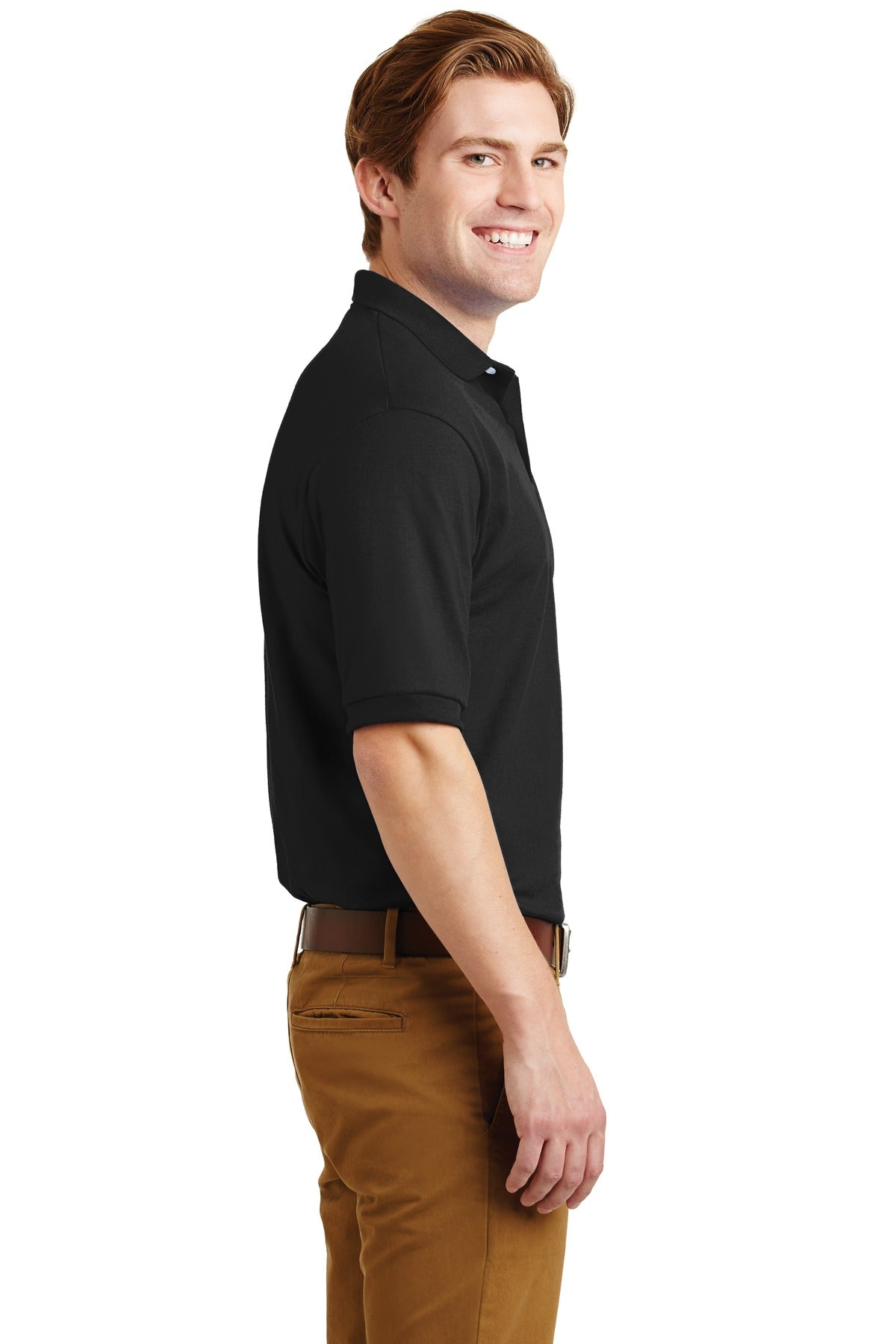 JERZEES® - SpotShield™ 5.4-Ounce Jersey Knit Sport Shirt. 437M [Black] - DFW Impression