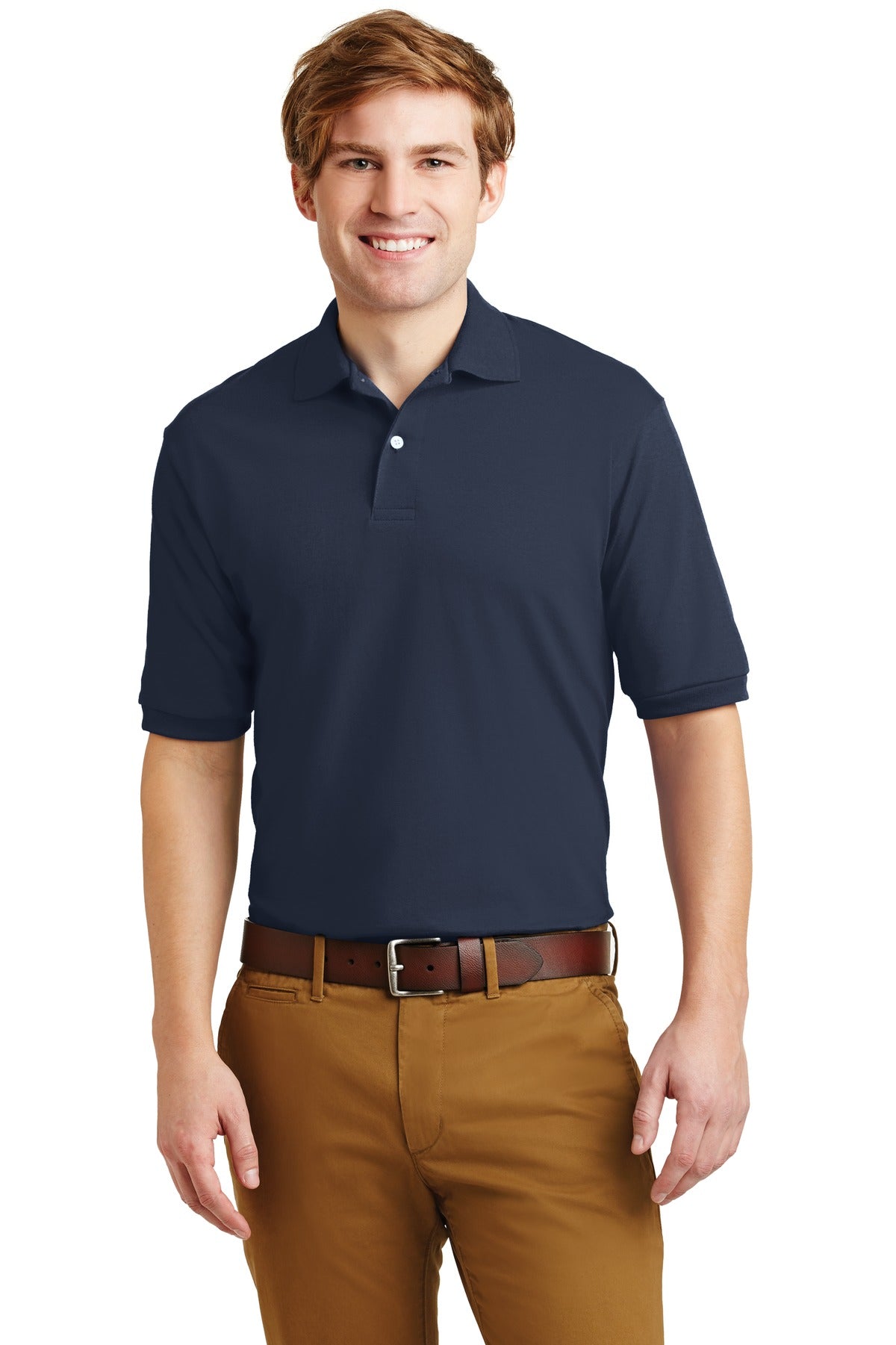 JERZEES® - SpotShield™ 5.4-Ounce Jersey Knit Sport Shirt. 437M [Navy] - DFW Impression