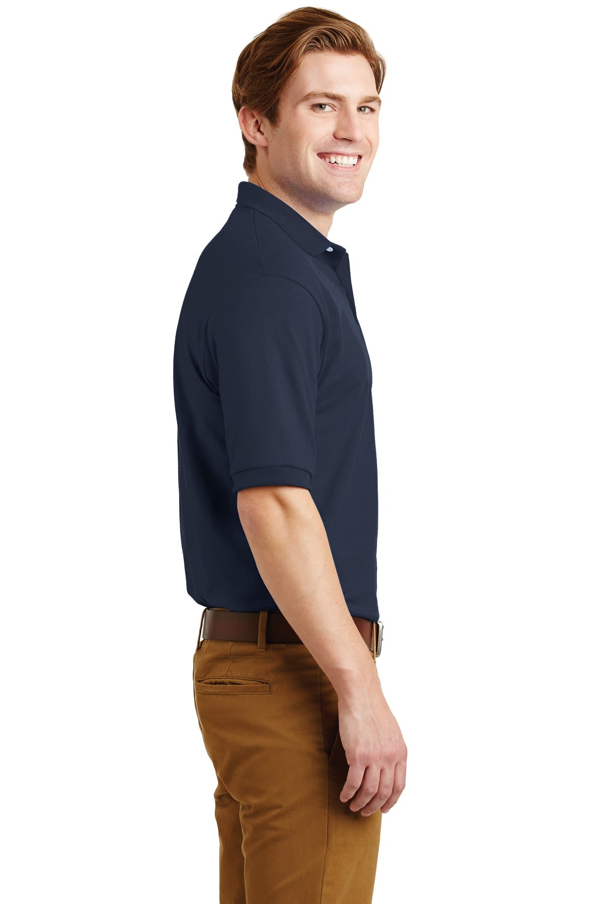 JERZEES® - SpotShield™ 5.4-Ounce Jersey Knit Sport Shirt. 437M [Navy] - DFW Impression