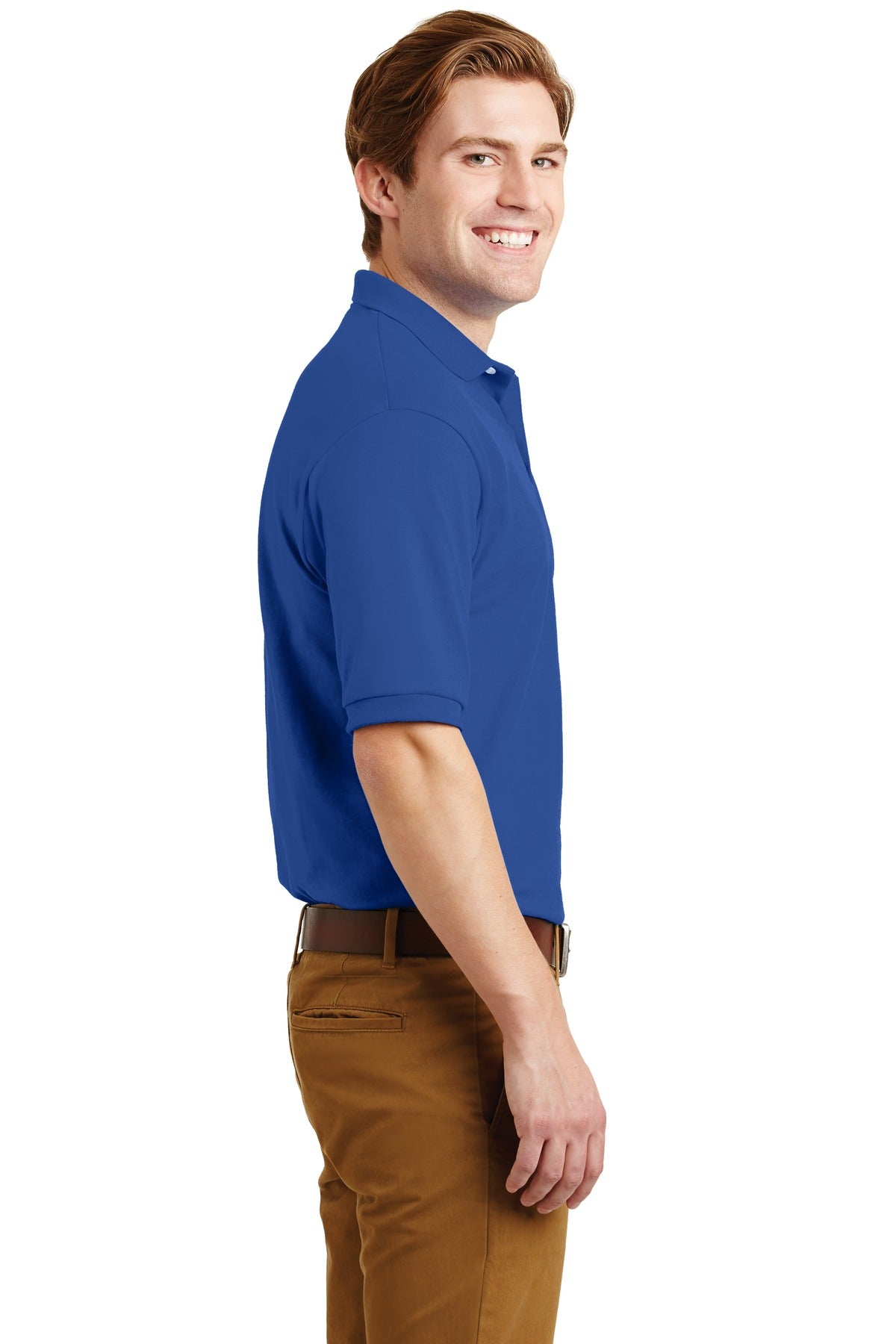 JERZEES® - SpotShield™ 5.4-Ounce Jersey Knit Sport Shirt. 437M [Royal] - DFW Impression