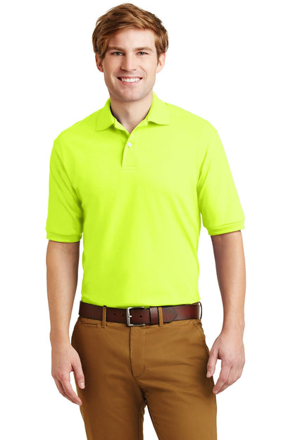 JERZEES® - SpotShield™ 5.4-Ounce Jersey Knit Sport Shirt. 437M [Safety Green] - DFW Impression