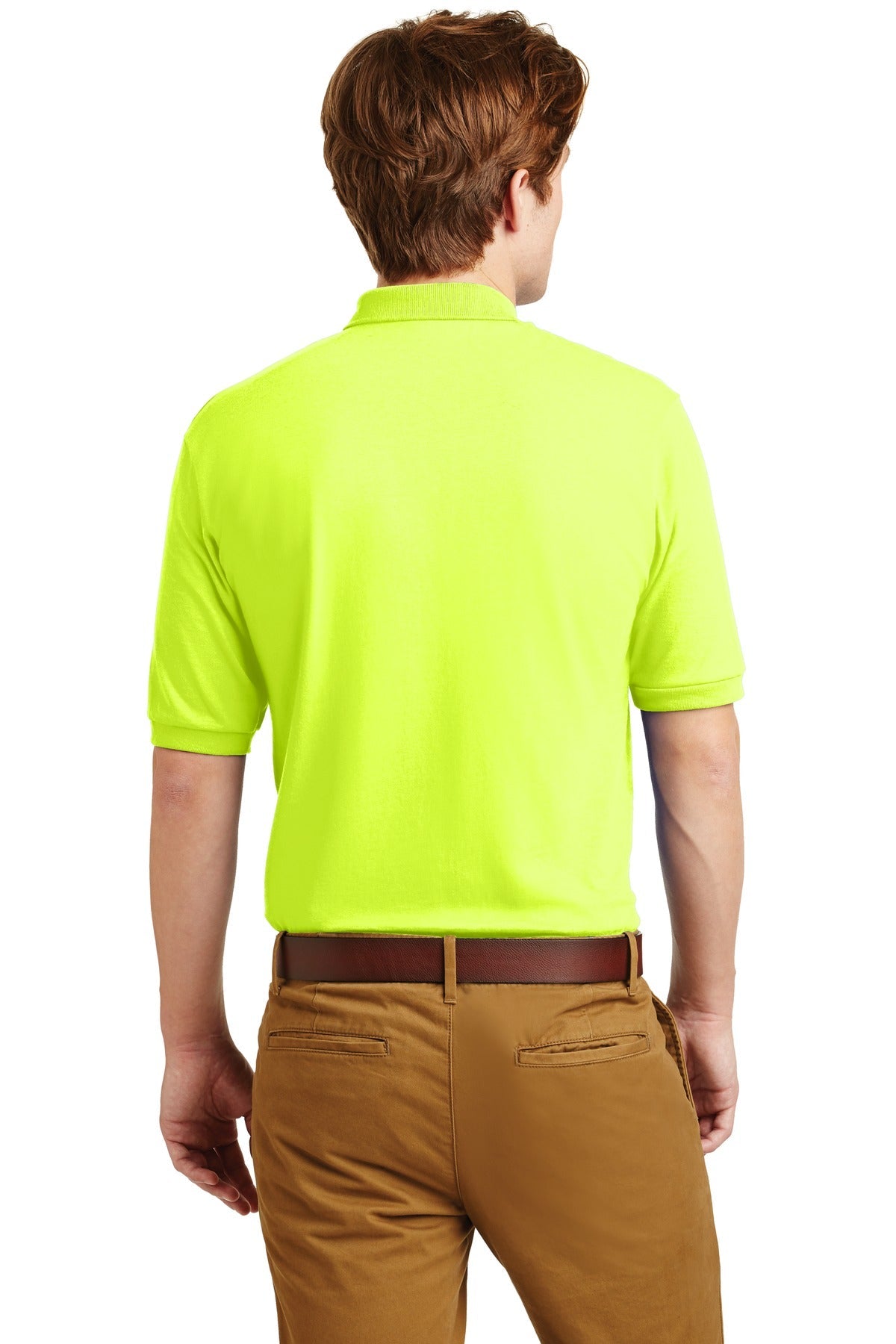 JERZEES® - SpotShield™ 5.4-Ounce Jersey Knit Sport Shirt. 437M [Safety Green] - DFW Impression