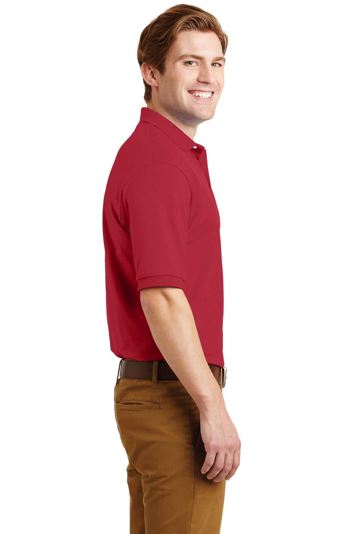 JERZEES® - SpotShield™ 5.4-Ounce Jersey Knit Sport Shirt. 437M [True Red] - DFW Impression