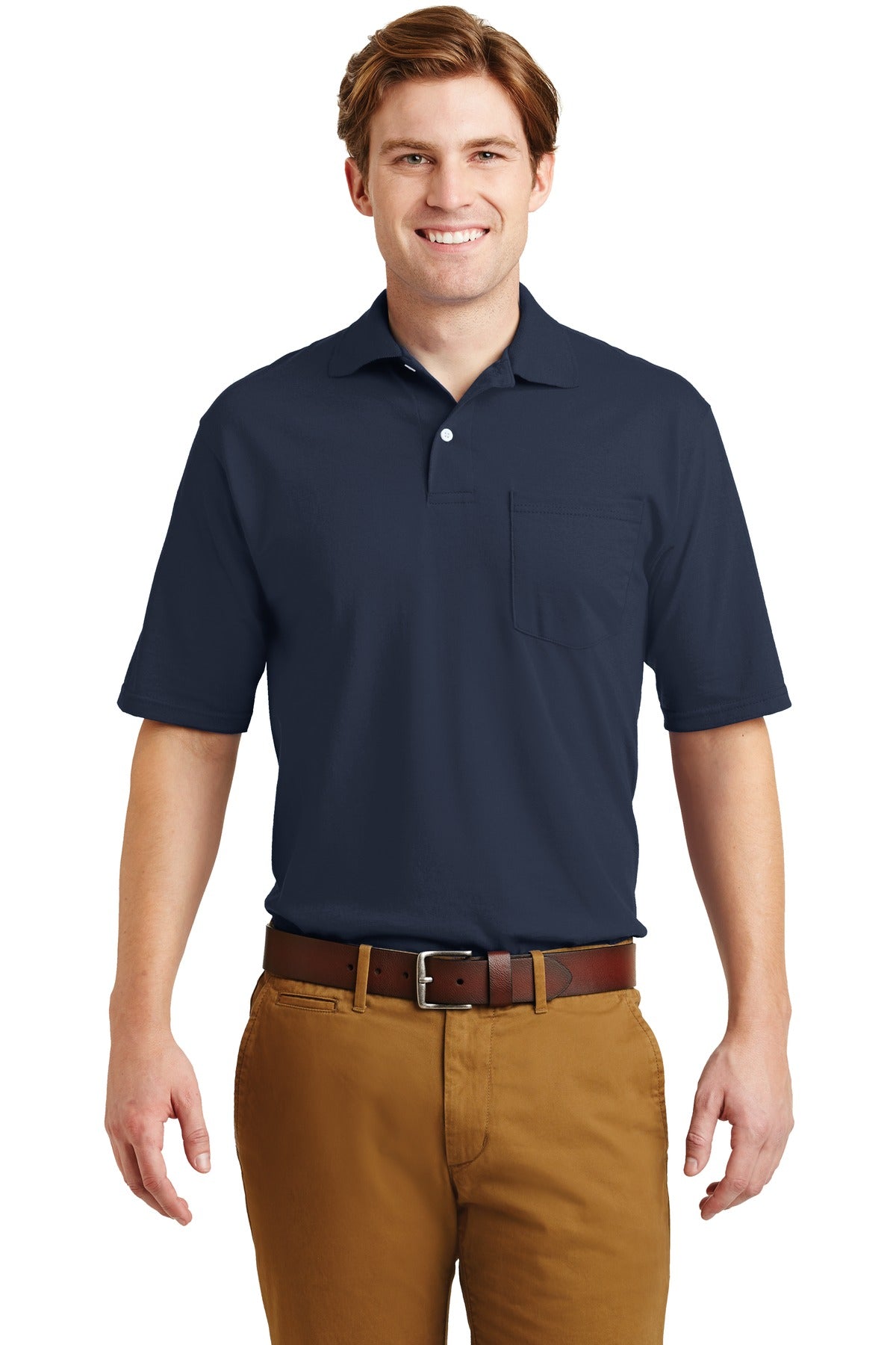 JERZEES® -SpotShield™ 5.4-Ounce Jersey Knit Sport Shirt with Pocket. 436MP - DFW Impression