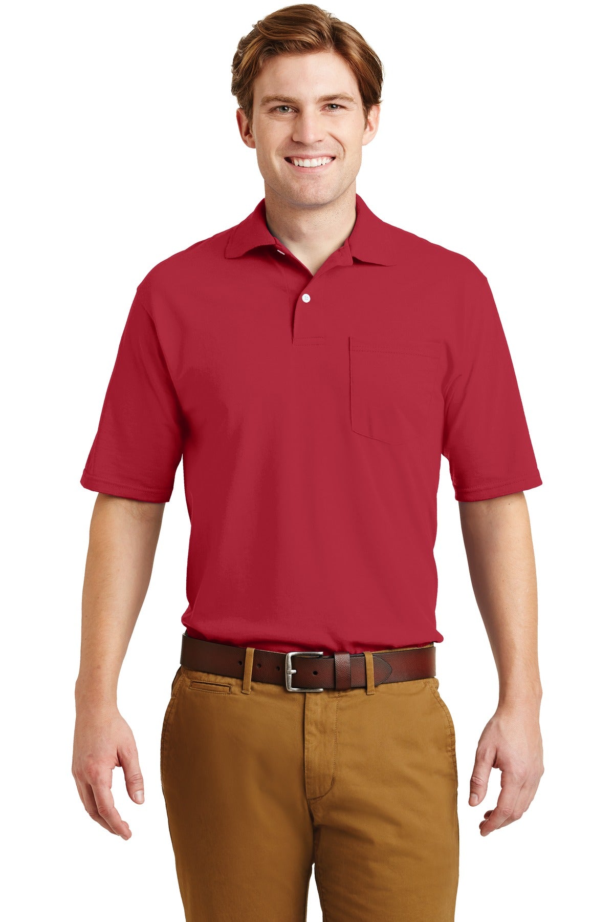 JERZEES® -SpotShield™ 5.4-Ounce Jersey Knit Sport Shirt with Pocket. 436MP - DFW Impression