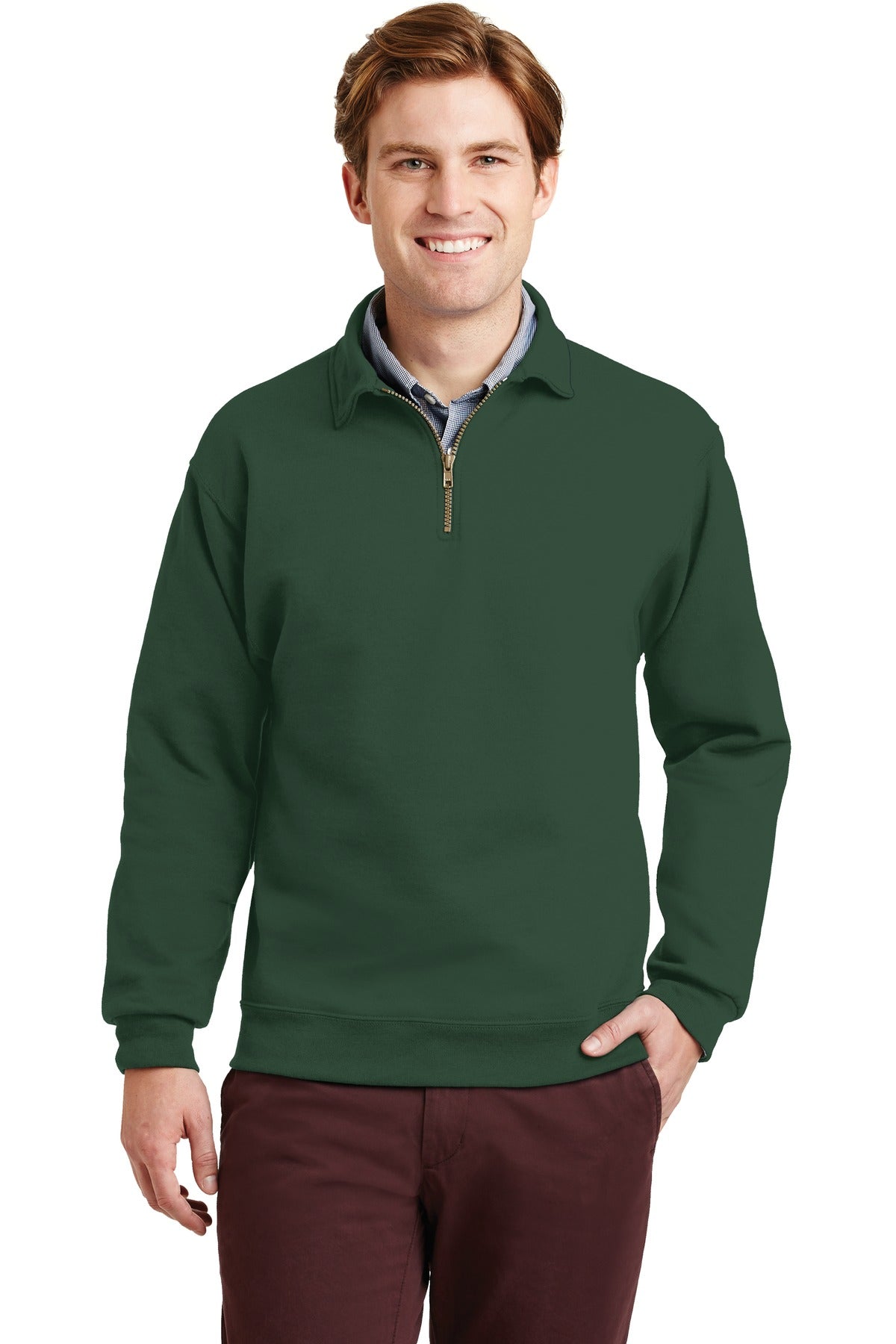 JERZEES® SUPER SWEATS® NuBlend® - 1/4-Zip Sweatshirt with Cadet Collar. 4528M - DFW Impression