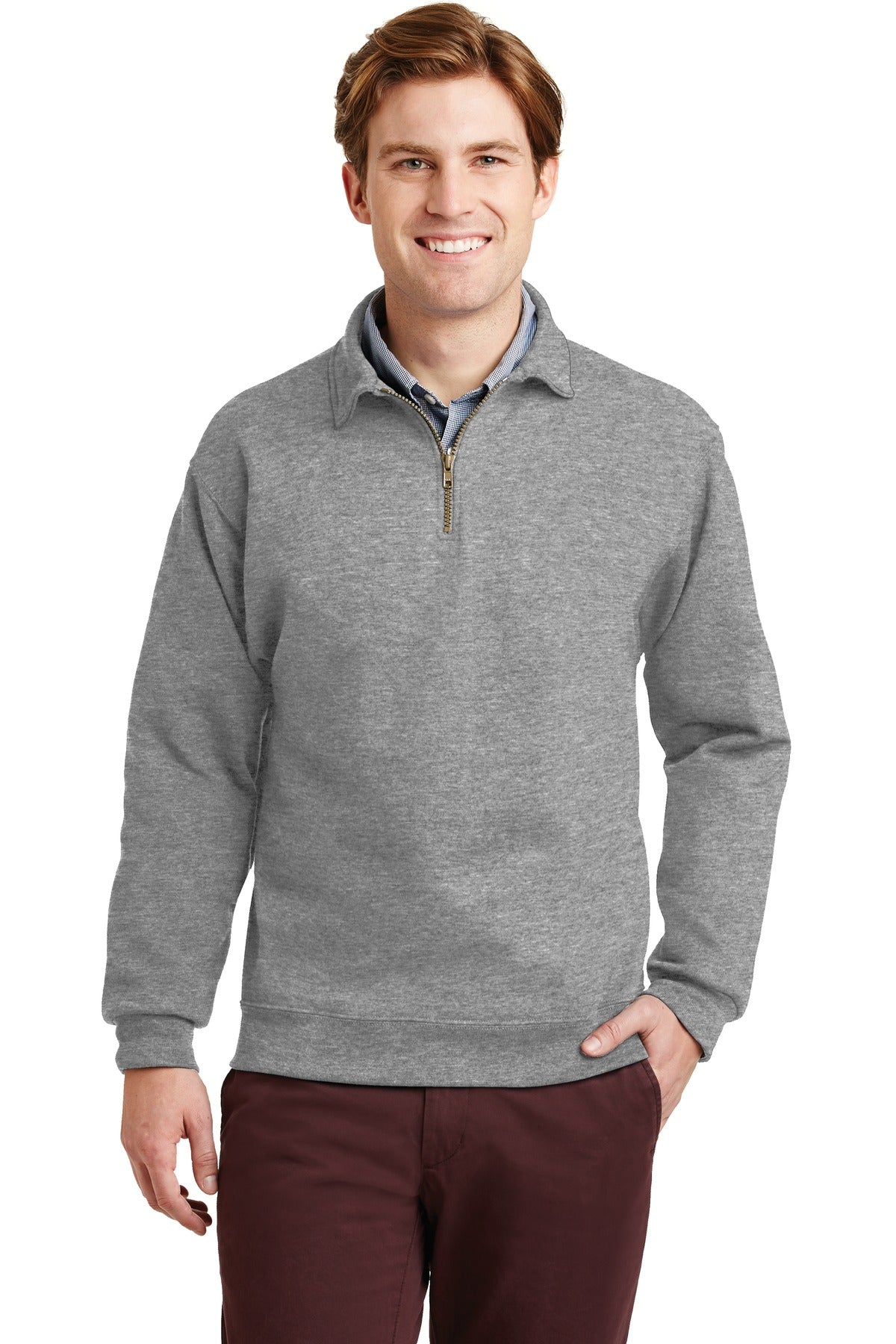 JERZEES® SUPER SWEATS® NuBlend® - 1/4-Zip Sweatshirt with Cadet Collar. 4528M - DFW Impression