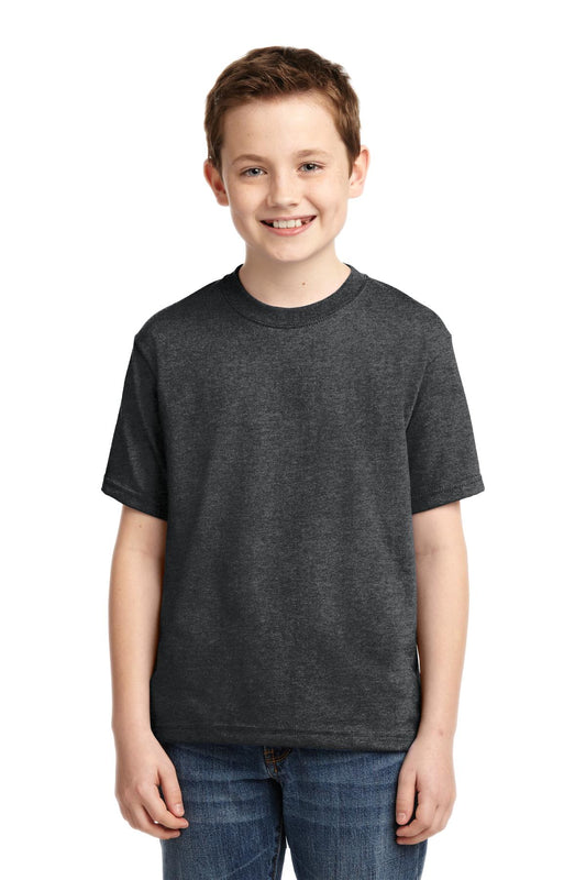 JERZEES® - Youth Dri-Power® 50/50 Cotton/Poly T-Shirt. 29B [Black Heather] - DFW Impression