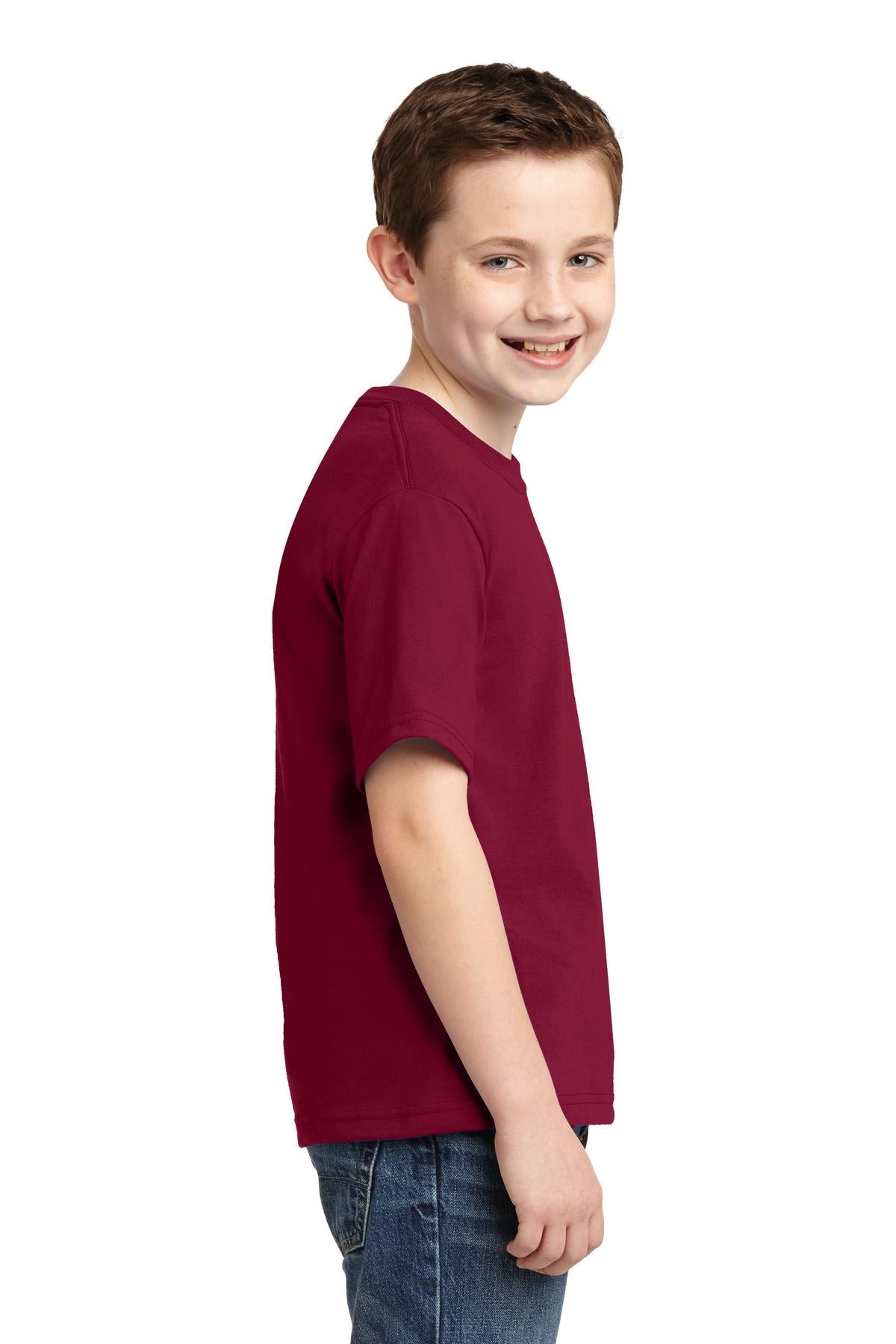 JERZEES® - Youth Dri-Power® 50/50 Cotton/Poly T-Shirt. 29B [Cardinal] - DFW Impression