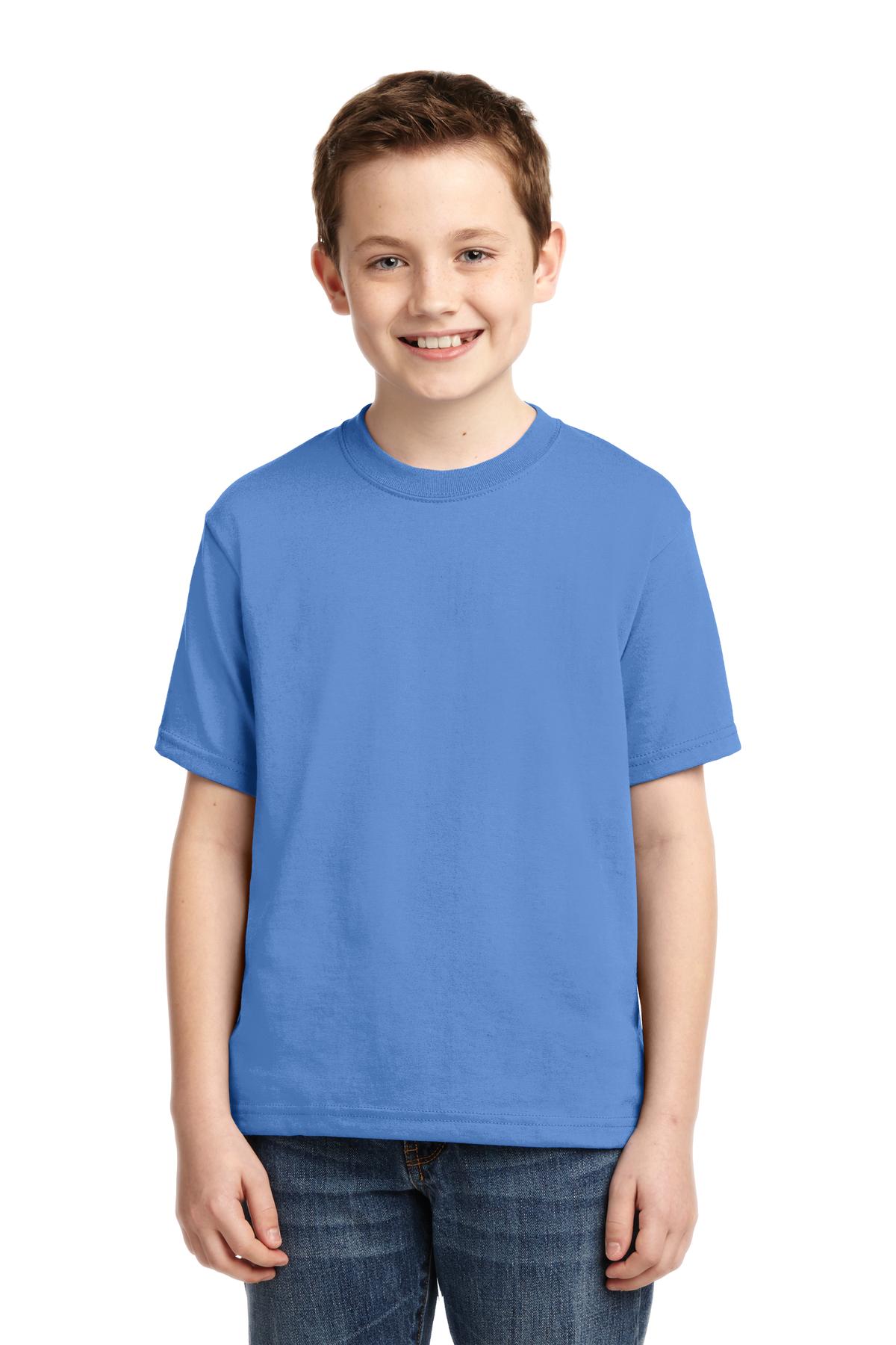 JERZEES® - Youth Dri-Power® 50/50 Cotton/Poly T-Shirt. 29B [Columbia Blue] - DFW Impression