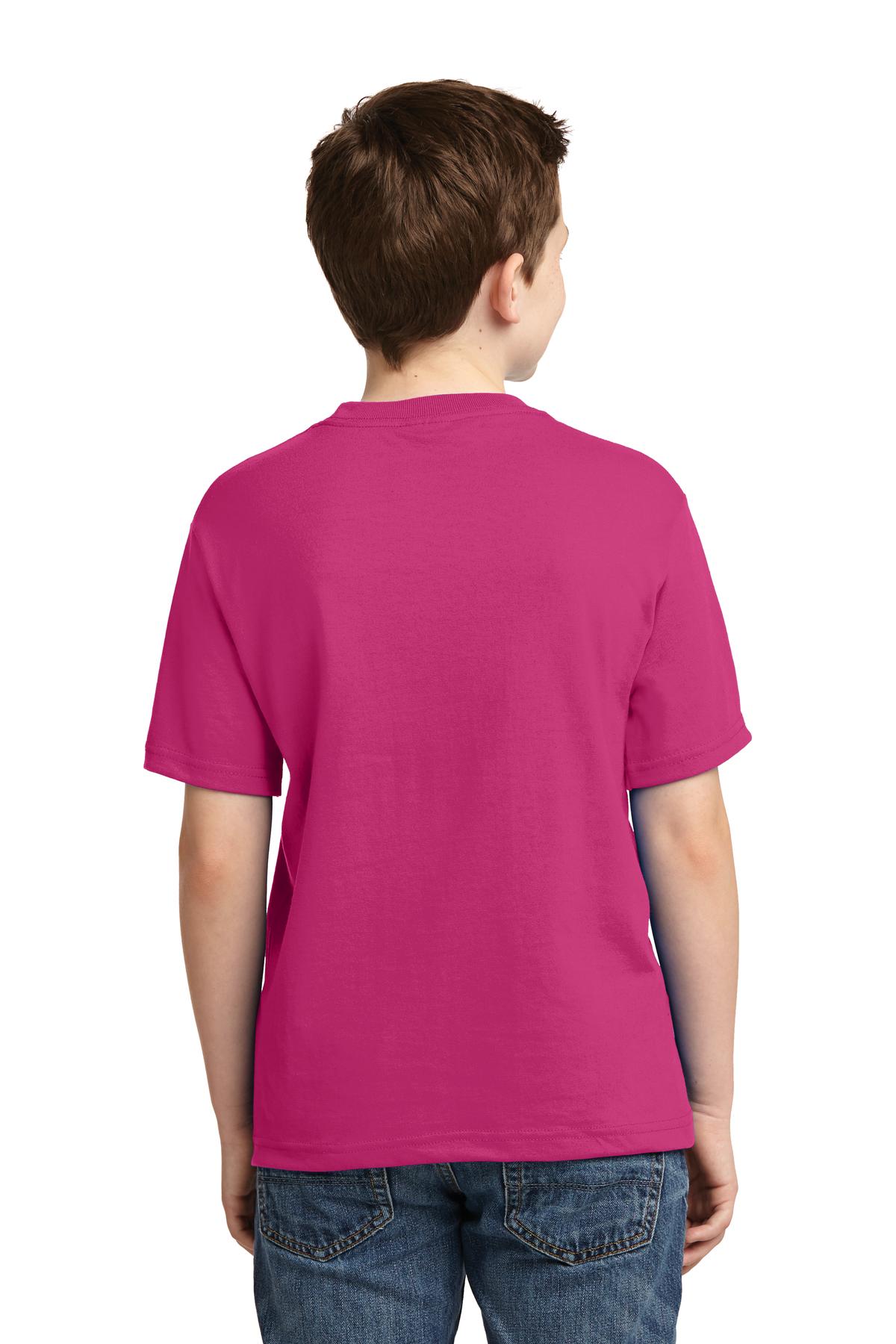 JERZEES® - Youth Dri-Power® 50/50 Cotton/Poly T-Shirt. 29B [Cyber Pink] - DFW Impression
