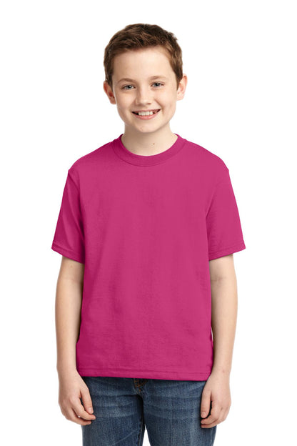 JERZEES® - Youth Dri-Power® 50/50 Cotton/Poly T-Shirt. 29B [Cyber Pink] - DFW Impression