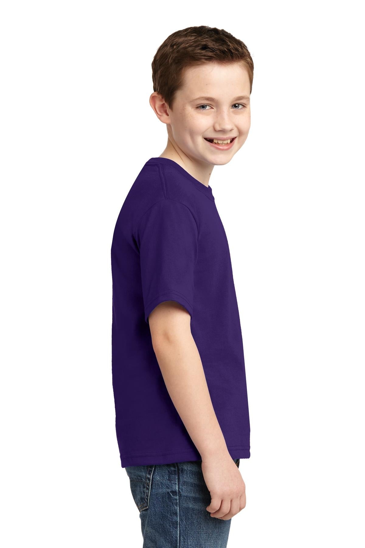 JERZEES® - Youth Dri-Power® 50/50 Cotton/Poly T-Shirt. 29B [Deep Purple] - DFW Impression