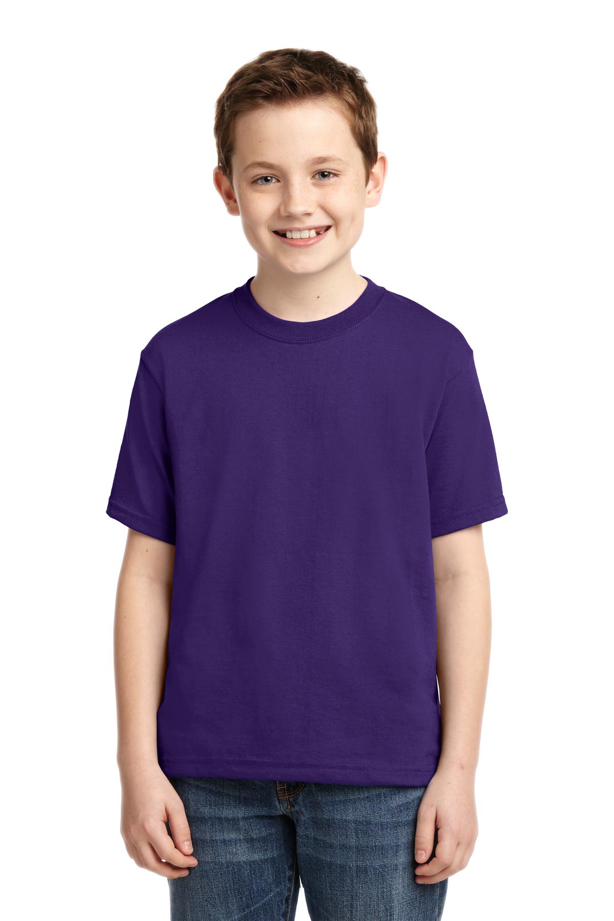 JERZEES® - Youth Dri-Power® 50/50 Cotton/Poly T-Shirt. 29B [Deep Purple] - DFW Impression