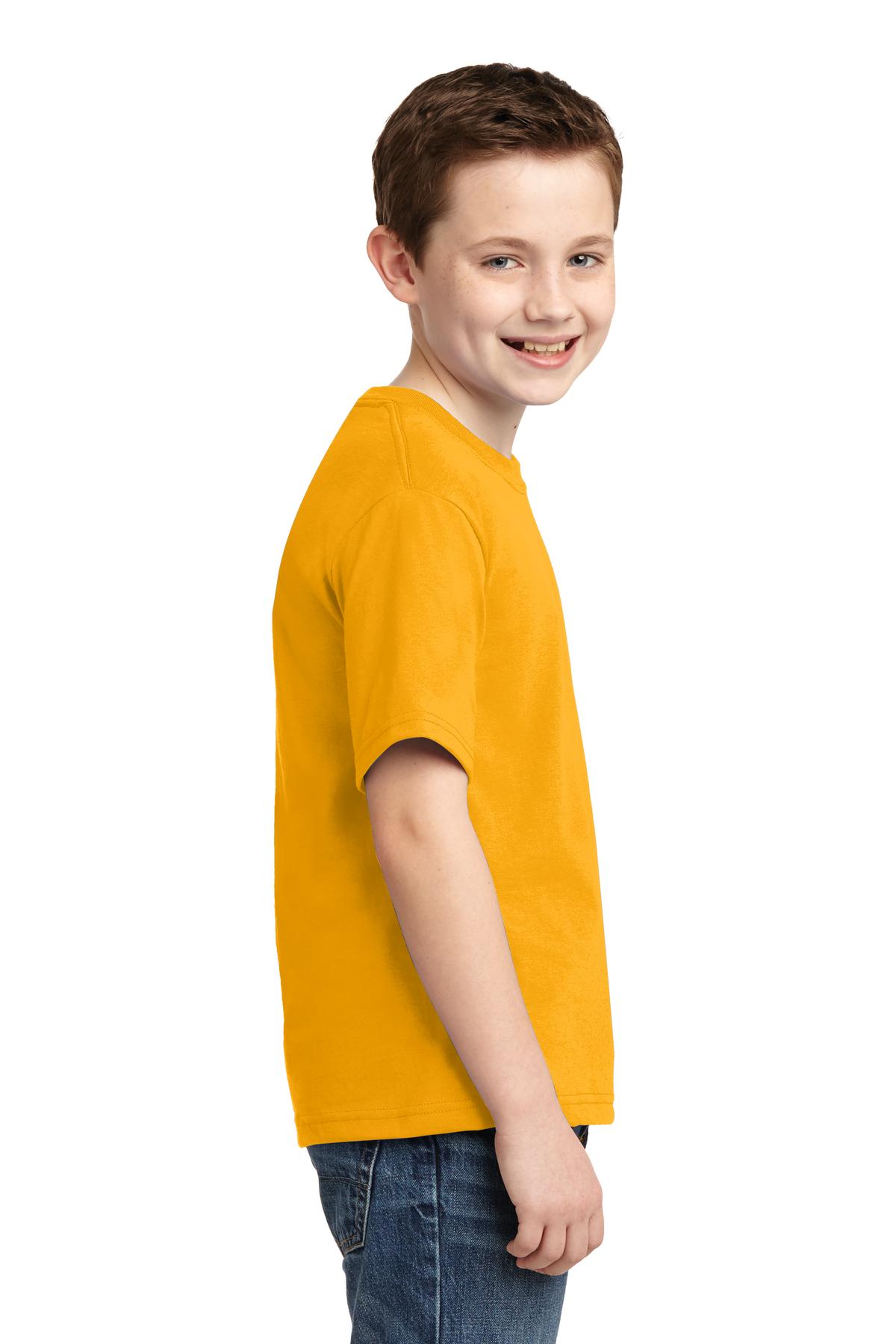 JERZEES® - Youth Dri-Power® 50/50 Cotton/Poly T-Shirt. 29B [Gold] - DFW Impression