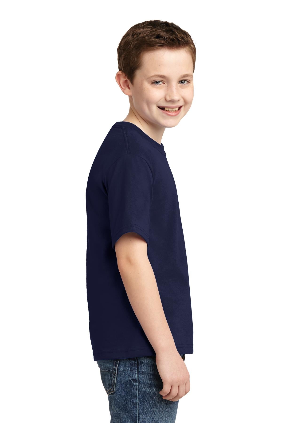 JERZEES® - Youth Dri-Power® 50/50 Cotton/Poly T-Shirt. 29B [Navy] - DFW Impression