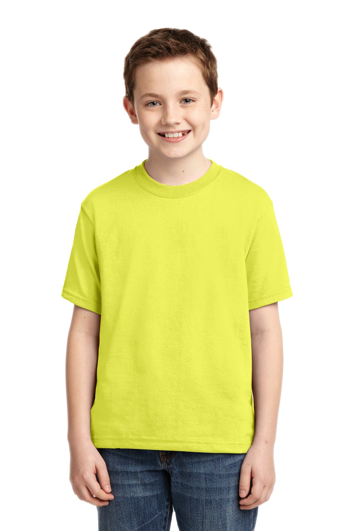 JERZEES® - Youth Dri-Power® 50/50 Cotton/Poly T-Shirt. 29B [Neon Yellow] - DFW Impression