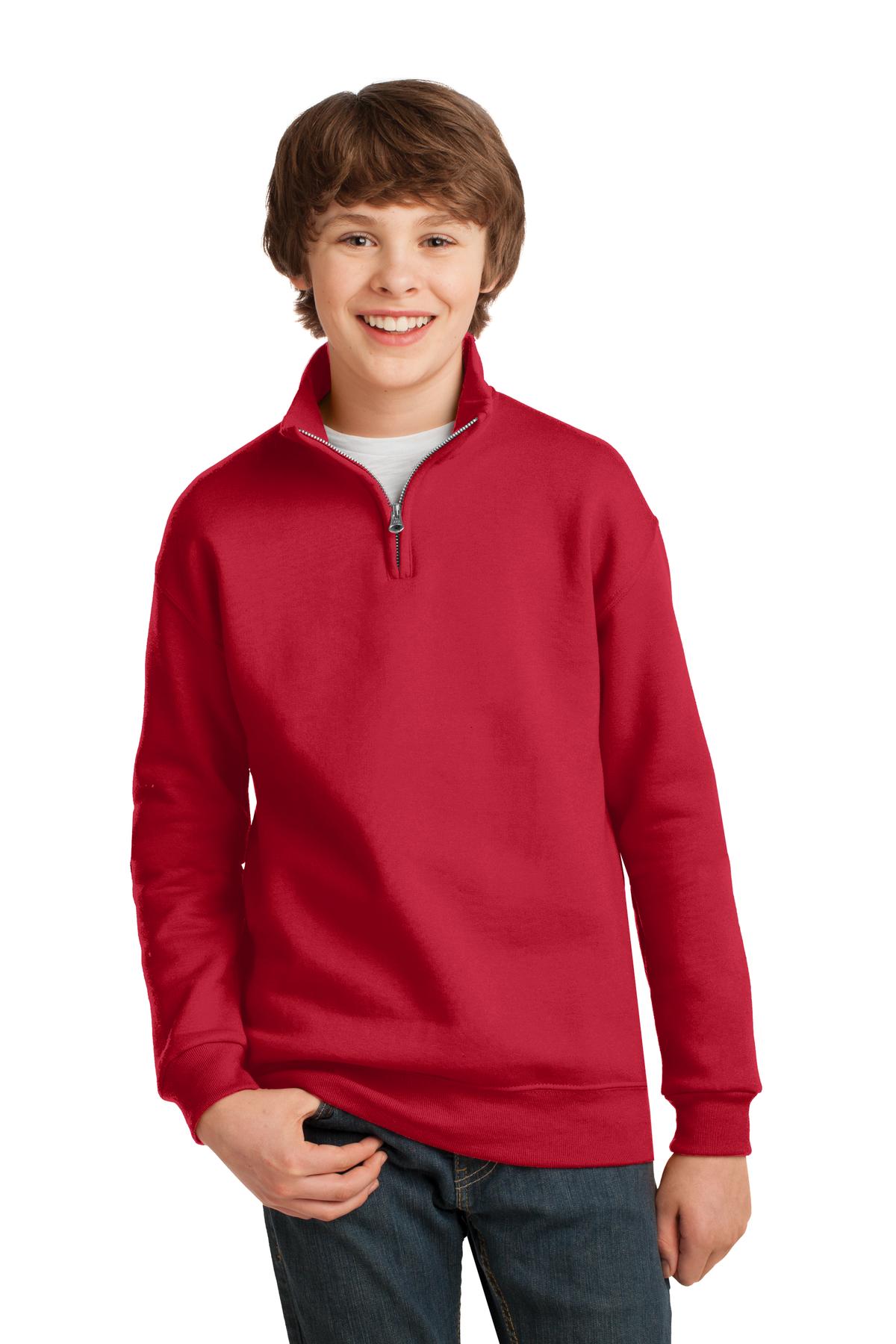 JERZEES® Youth NuBlend® 1/4-Zip Cadet Collar Sweatshirt. 995Y - DFW Impression