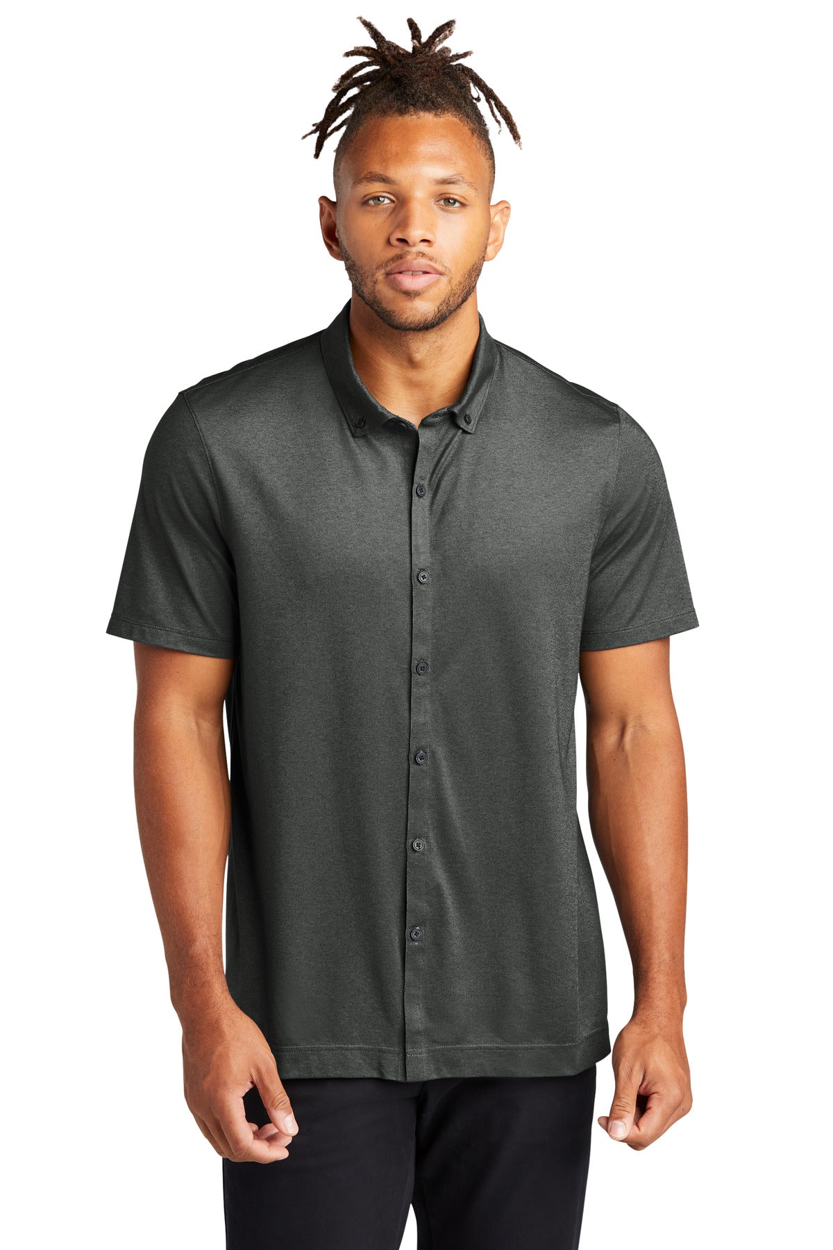 Mercer+Mettle™ Stretch Pique Full-Button Polo MM1006 - DFW Impression