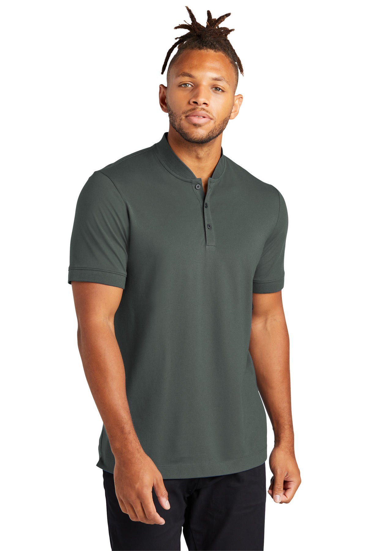 Mercer+Mettle™ Stretch Pique Henley MM1008 - DFW Impression