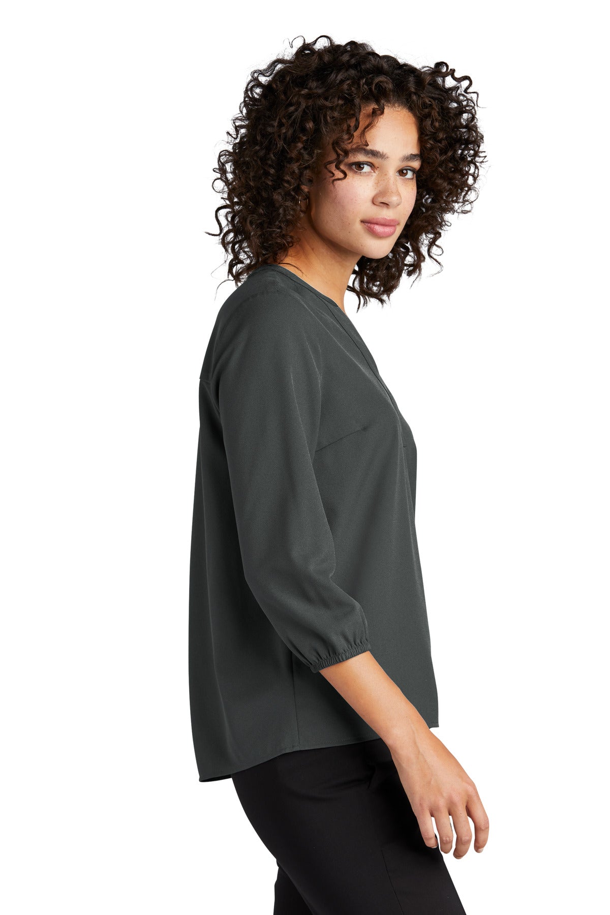 Mercer+Mettle™ Women's Stretch Crepe 3/4-Sleeve Blouse MM2011 - DFW Impression