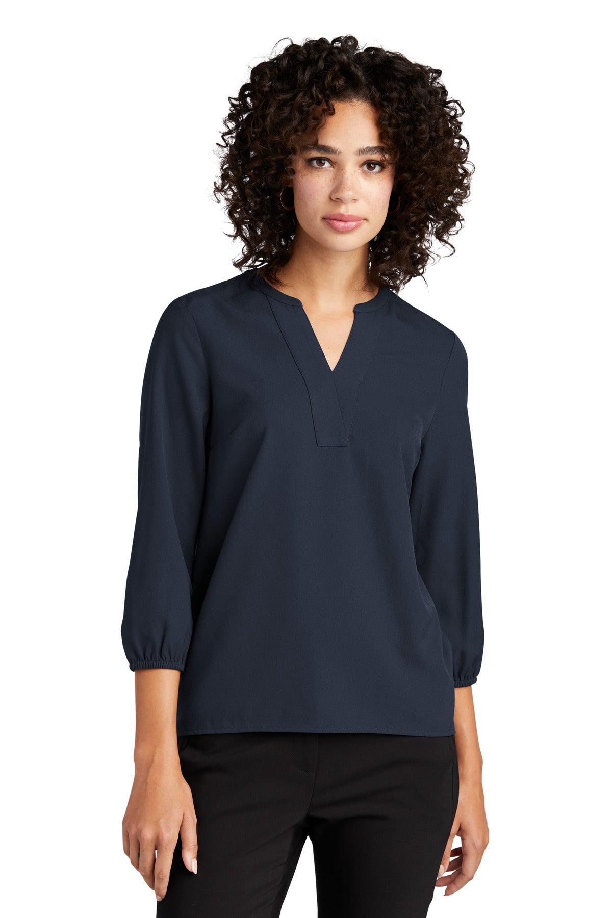 Mercer+Mettle™ Women's Stretch Crepe 3/4-Sleeve Blouse MM2011 - DFW Impression