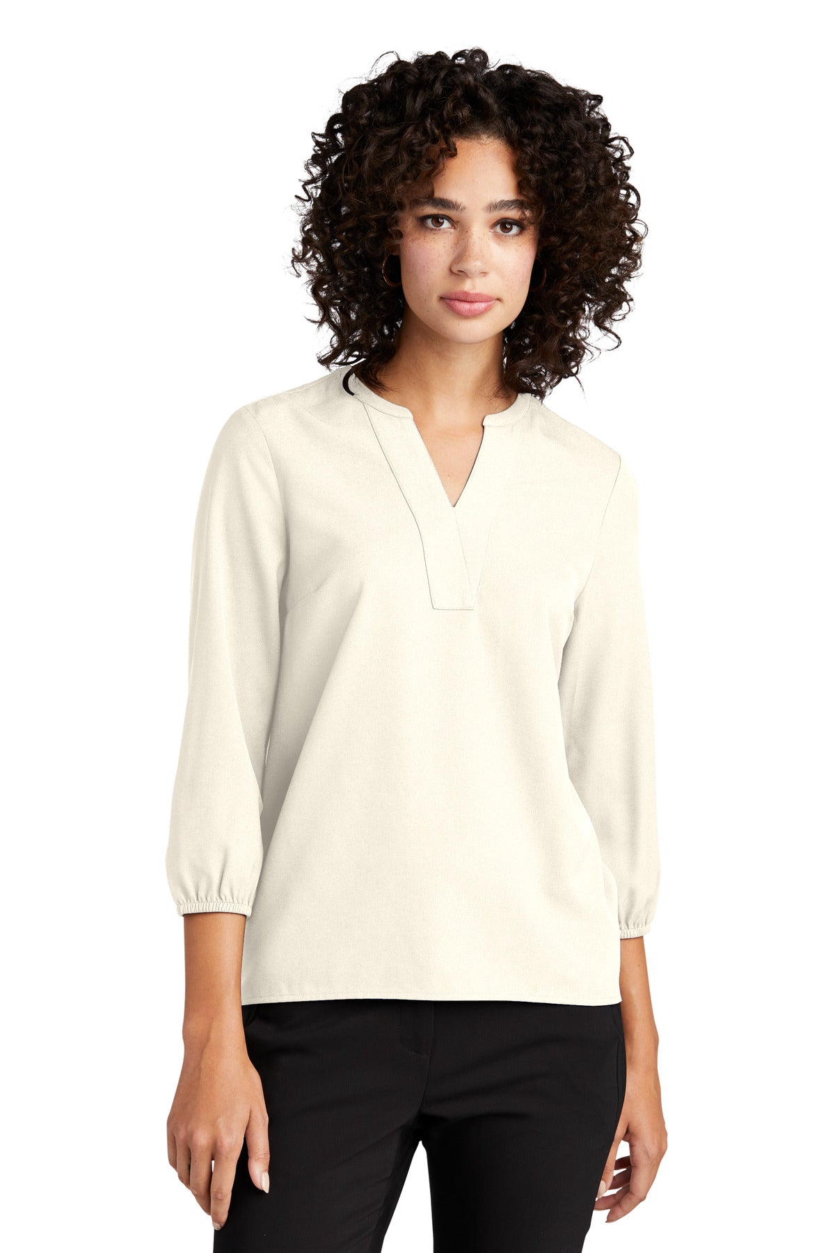 Mercer+Mettle™ Women's Stretch Crepe 3/4-Sleeve Blouse MM2011 - DFW Impression