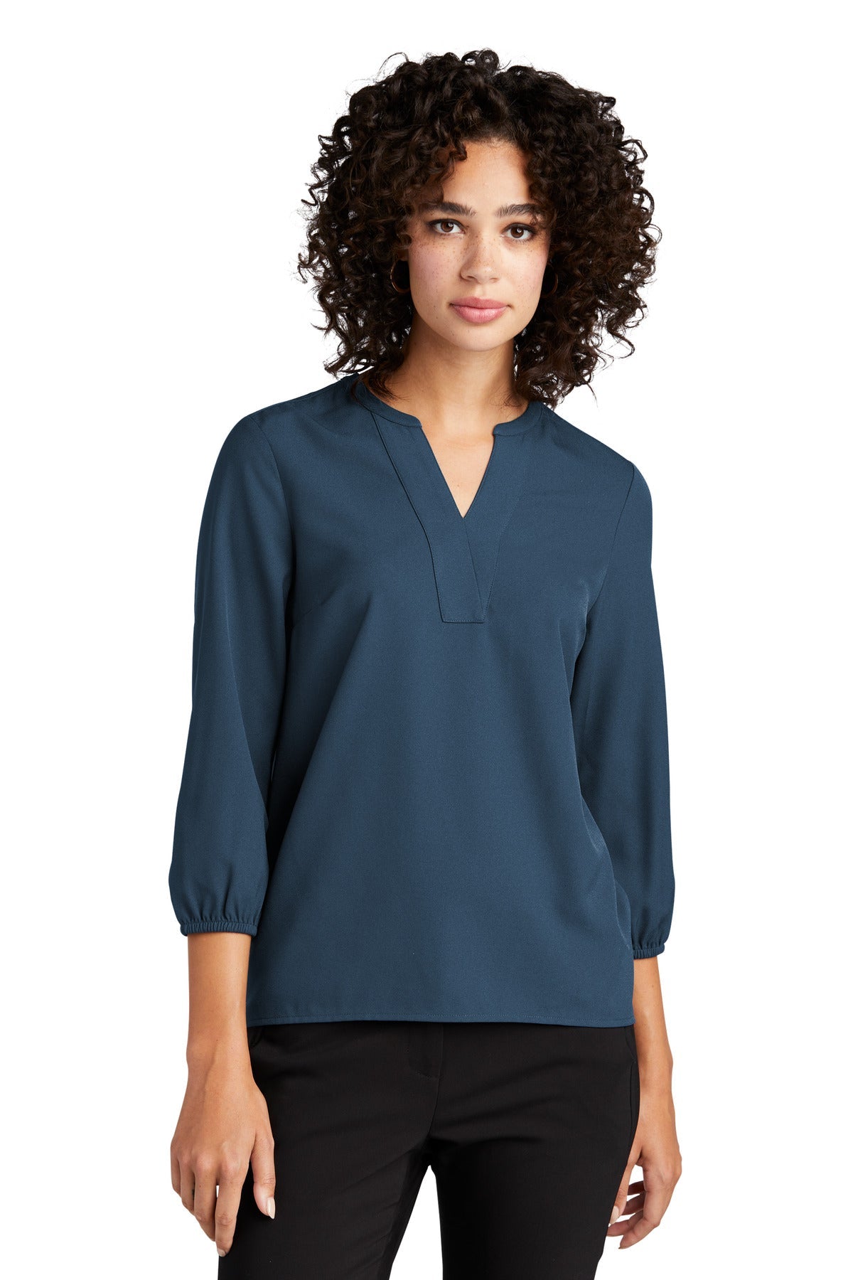 Mercer+Mettle™ Women's Stretch Crepe 3/4-Sleeve Blouse MM2011 - DFW Impression