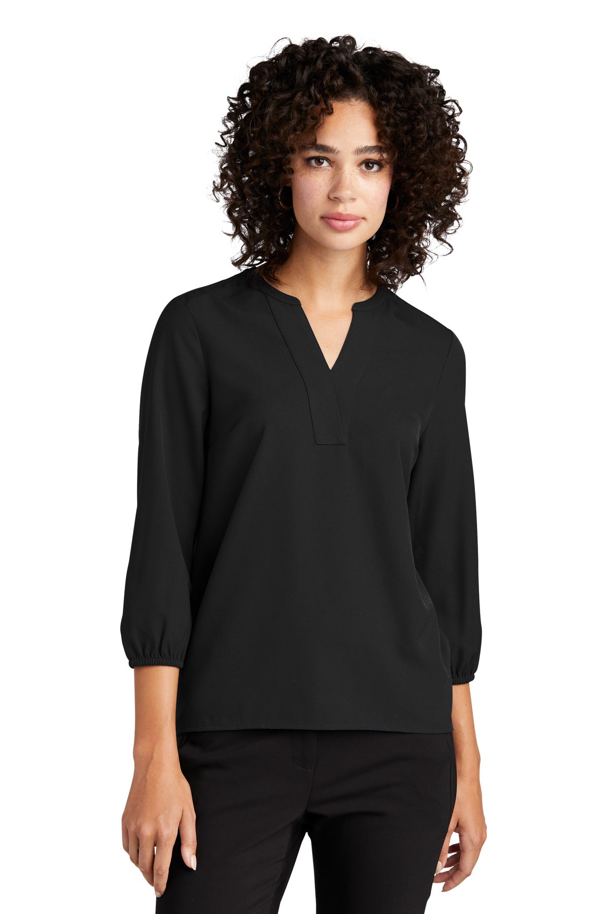 Mercer+Mettle™ Women's Stretch Crepe 3/4-Sleeve Blouse MM2011 - DFW Impression