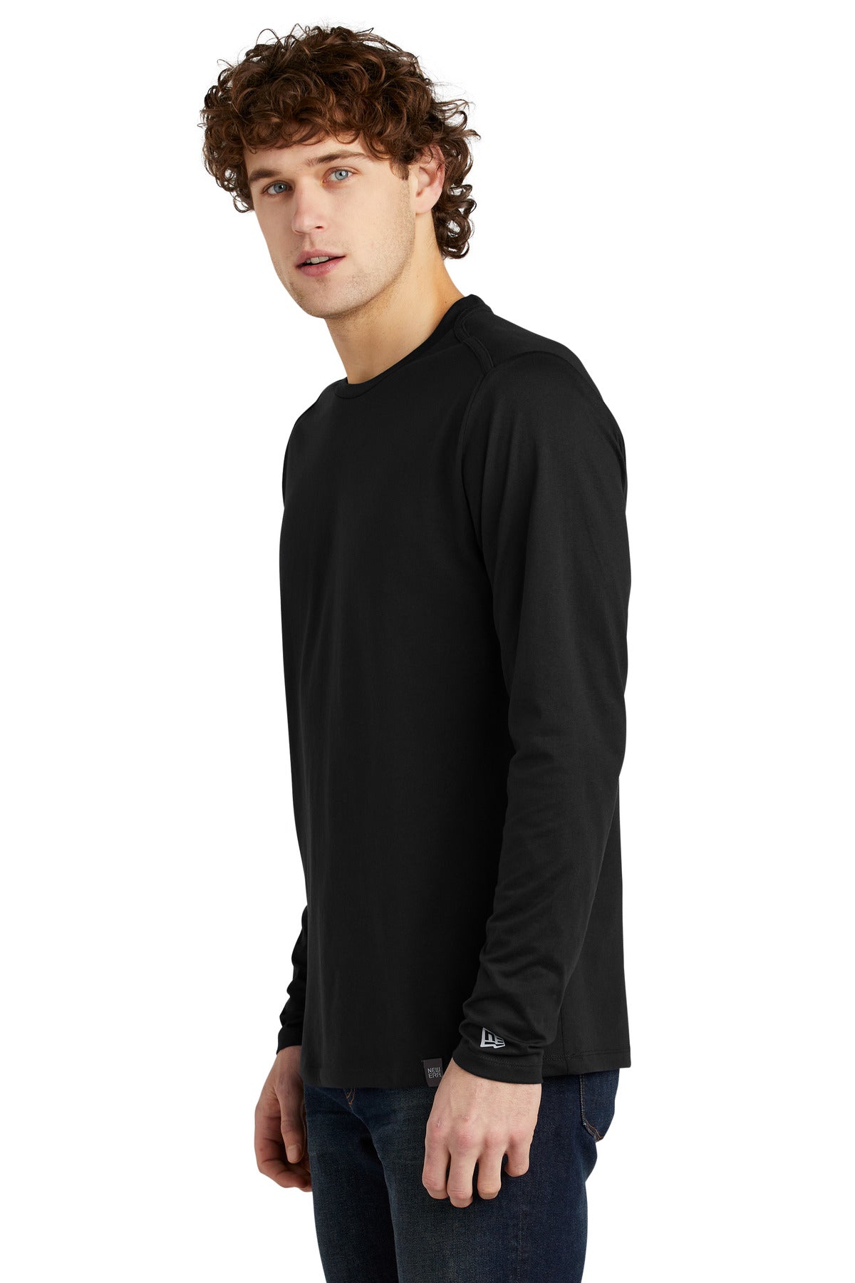 NEA102 New Era Long Sleeve T-Shirt Heritage Blend