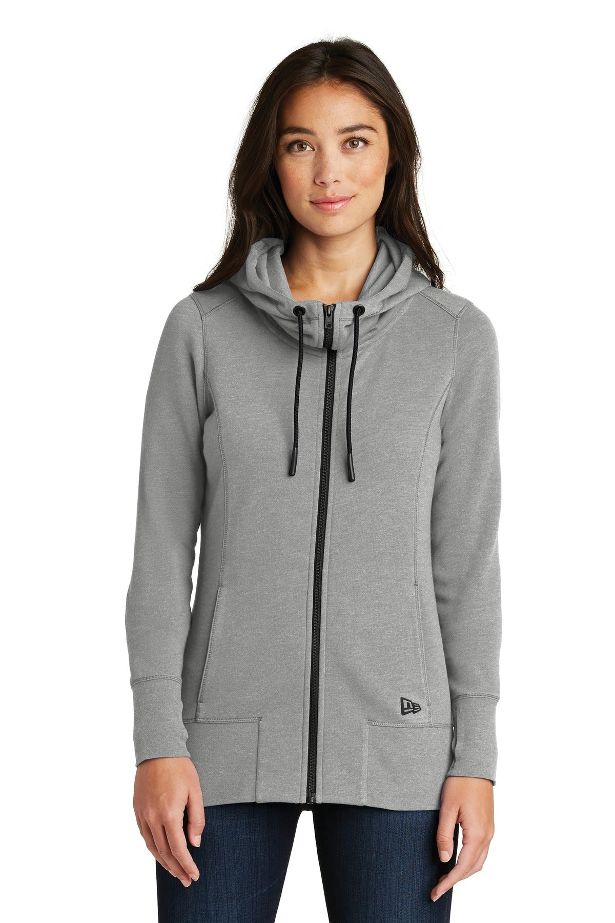 New Era ® Ladies Tri-Blend Fleece Full-Zip Hoodie. LNEA511 - DFW Impression