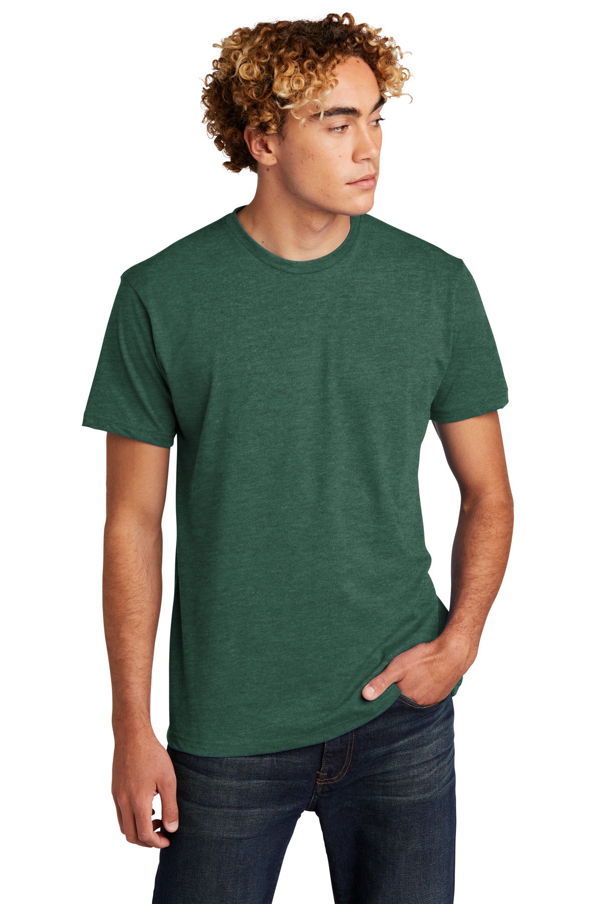 Next Level Apparel® Unisex CVC Tee. NL6210 [Heather Forest Green] - DFW Impression